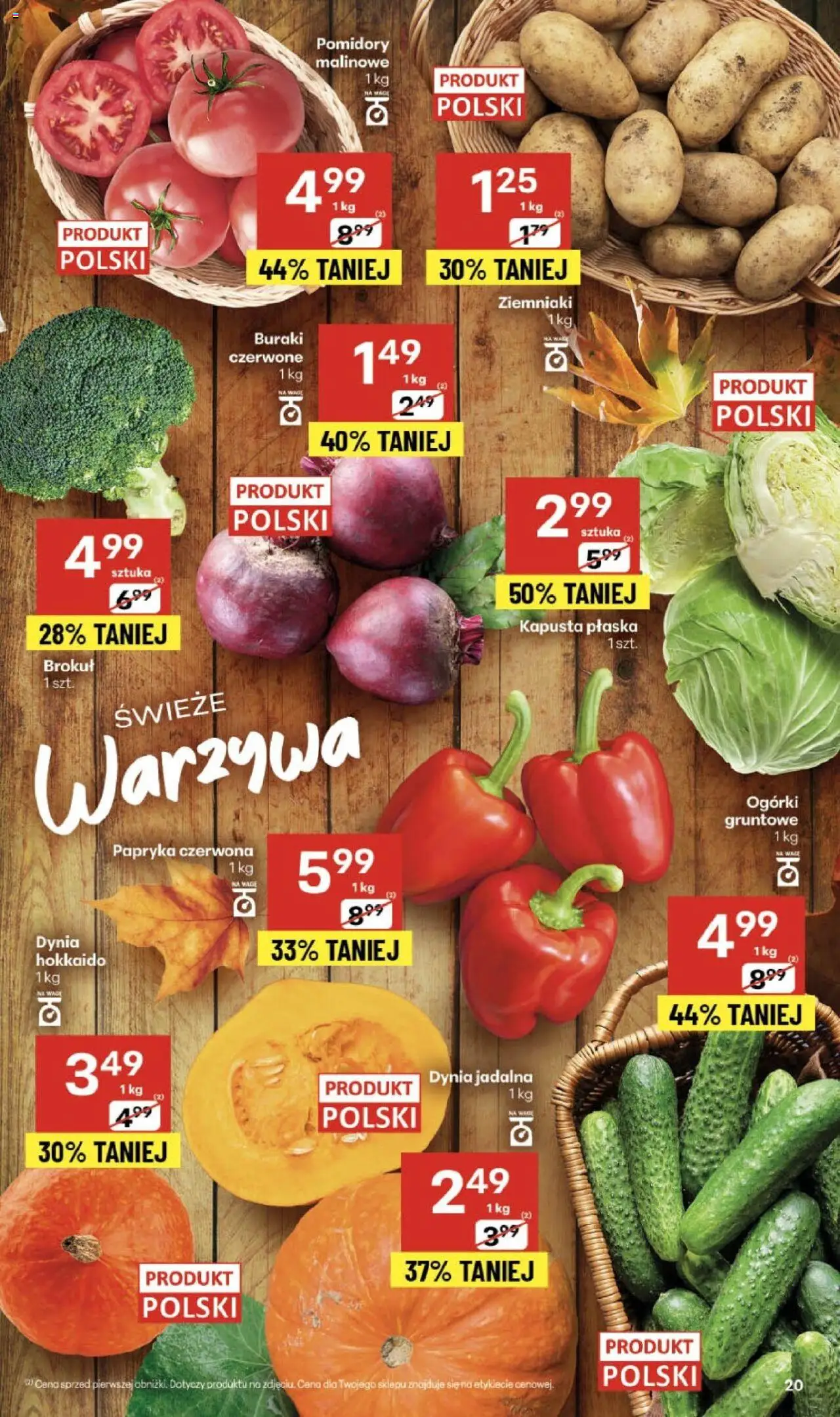 Delikatesy Centrum Gazetka od 18.09.2025 | Strona: 20 | Produkty: Kapusta, Brokuł, Buraki, Warzywa