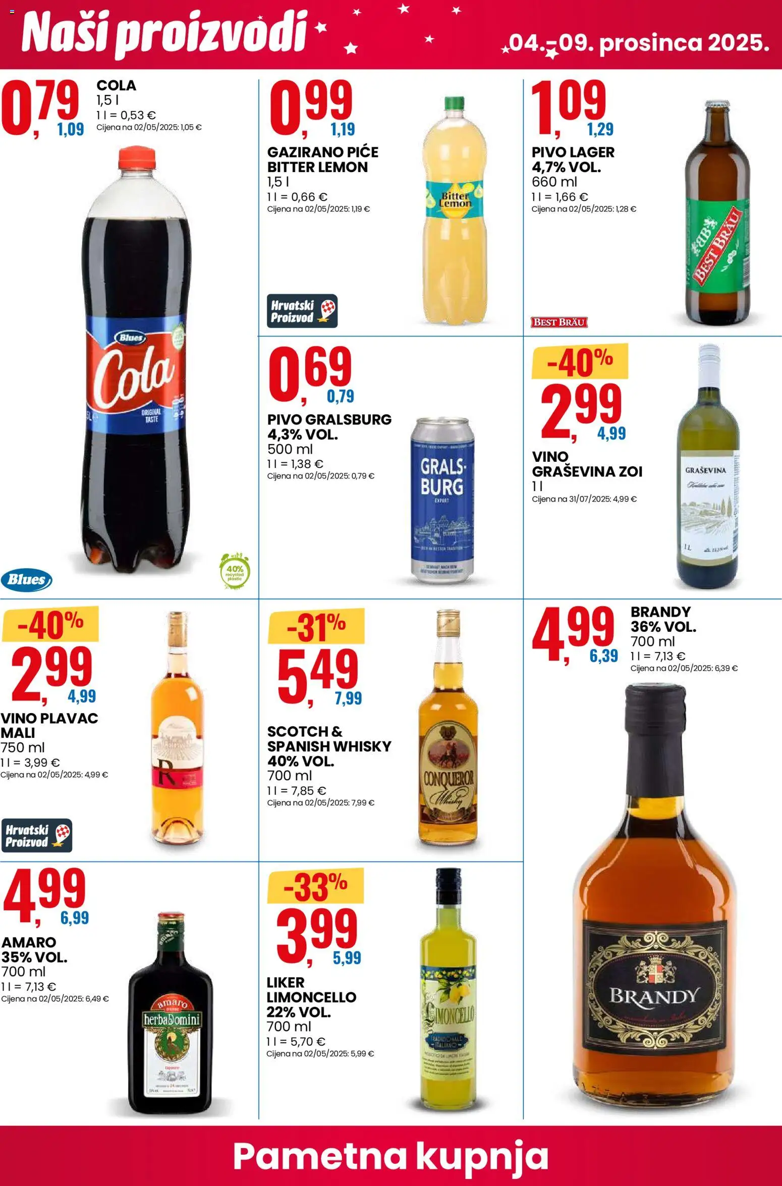 Eurospin katalog | vrijedi od 04.12.2025 | Stranica: 6 | Proizvodi: Vino, Pivo, Whisky, Liker