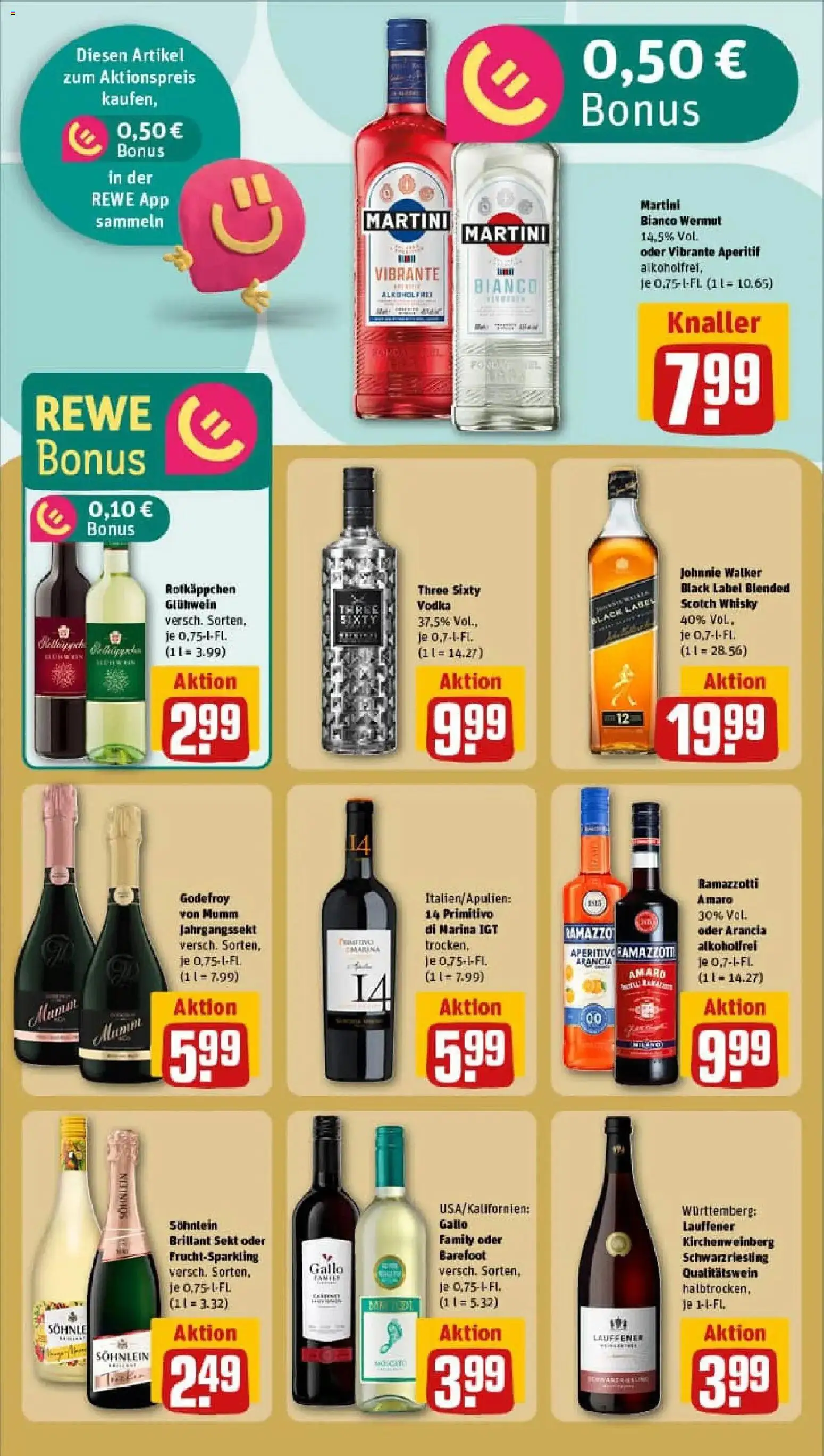 Rewe prospekt Mengen	 – gültig ab 10.11.2025 | Seite: 19 | Produkte: Martini, Rotkäppchen, Ramazzotti, Johnnie walker