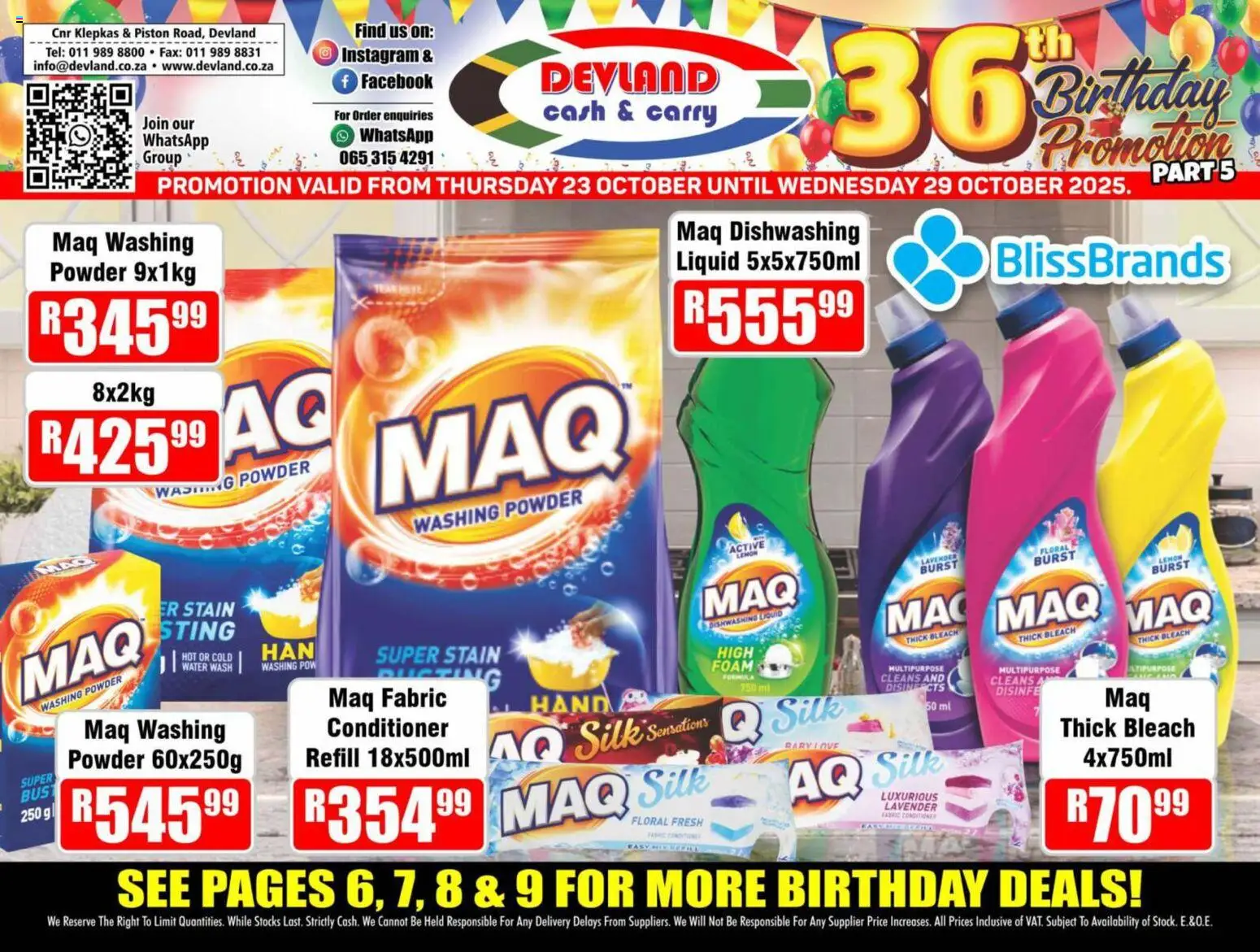 New Devland catalogue – valid from 23.10.2025 | Page: 1 | Products: Bleach, Powder, Foam, Lemon