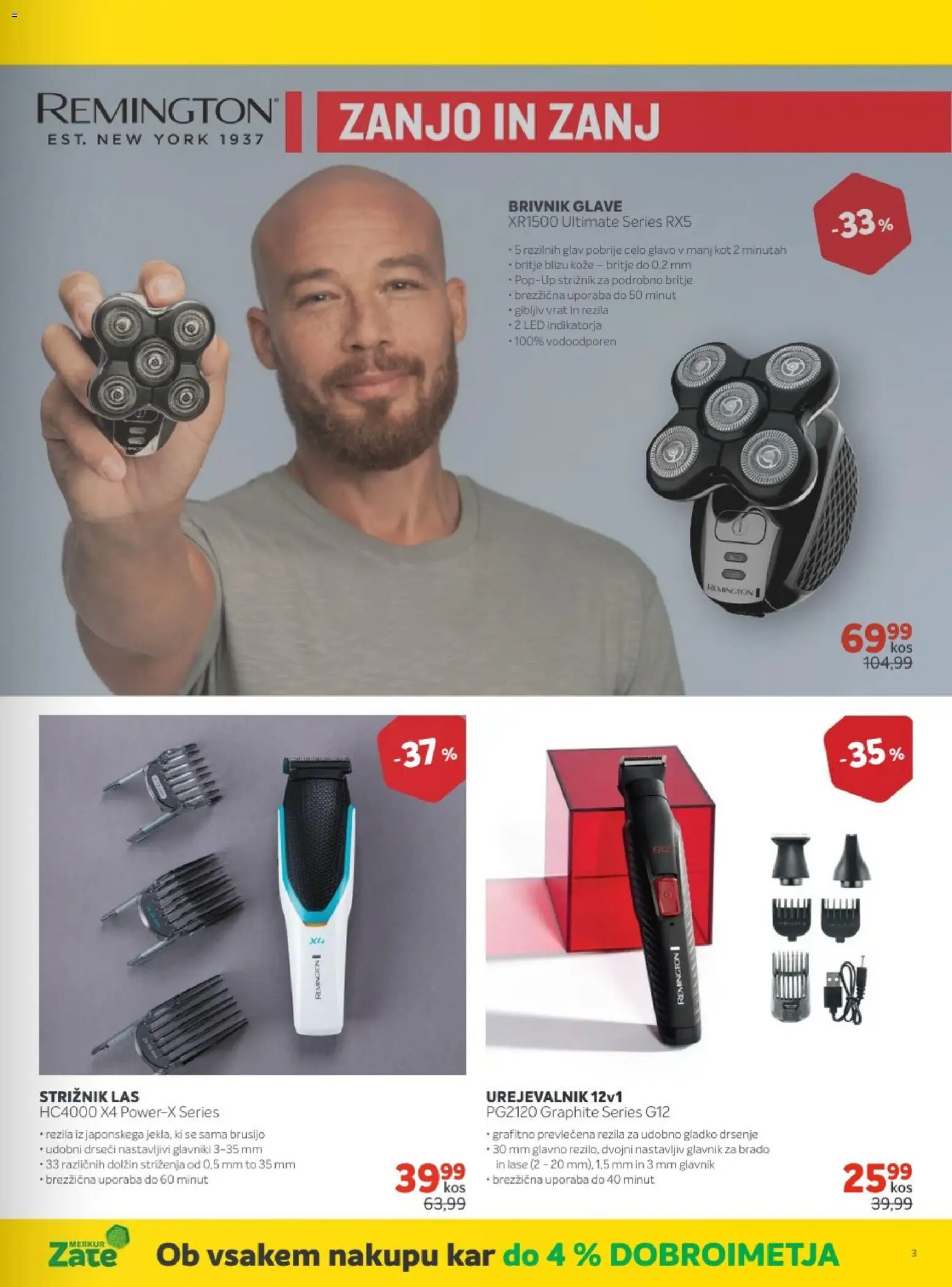 Novi Merkur katalog ponudbe – veljaven od 01.11.2025 | Stran: 3 | Izdelki: Glavnik, Strižnik, Brivnik