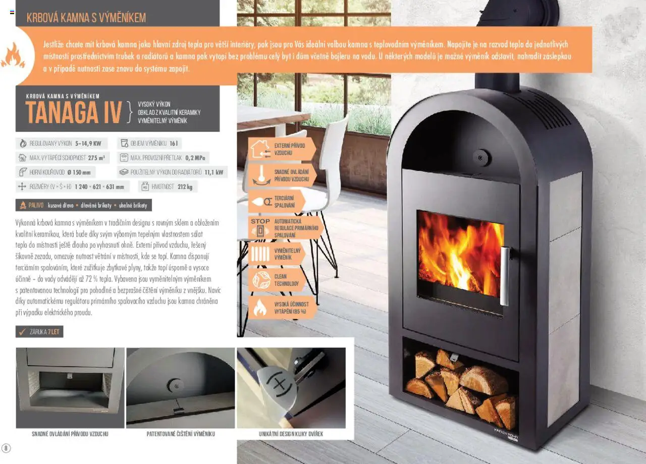 Mountfield katalog - Kamna od 23.10.2024 | Strana: 8 | Produkty: Dřevěné brikety, Brikety, Salát, Uhelné brikety