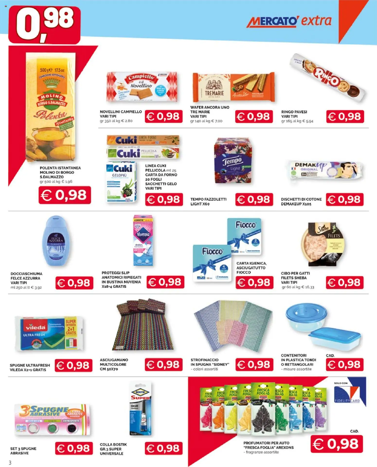 Volantino Mercatò del 16.02.2026 | Pagina: 3 | Prodotti: Slip, Pesca, Forno, Asciugatutto