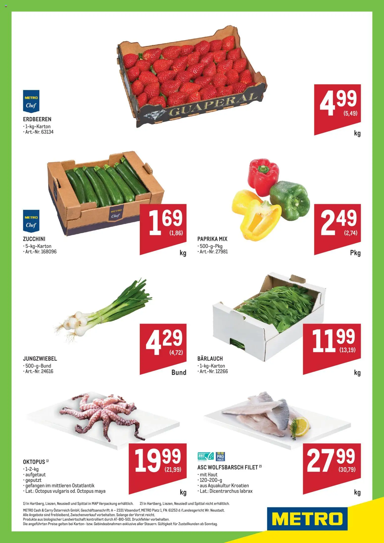 Metro angebote Angebote Wochenhits gültig ab 19.04.2026 | Seite: 2 | Produkte: Erdbeeren