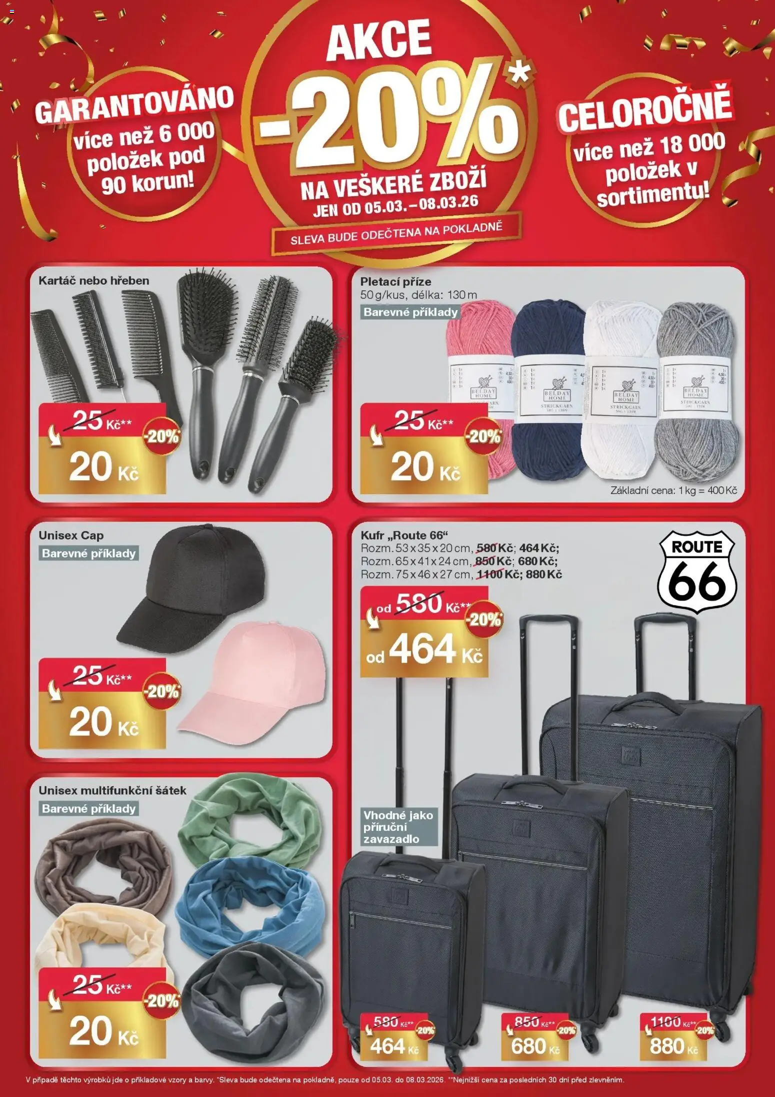 Woolworth leták od 05.03.2026 | Strana: 8 | Produkty: Kufr, Šátek, Hřeben, Kartáč