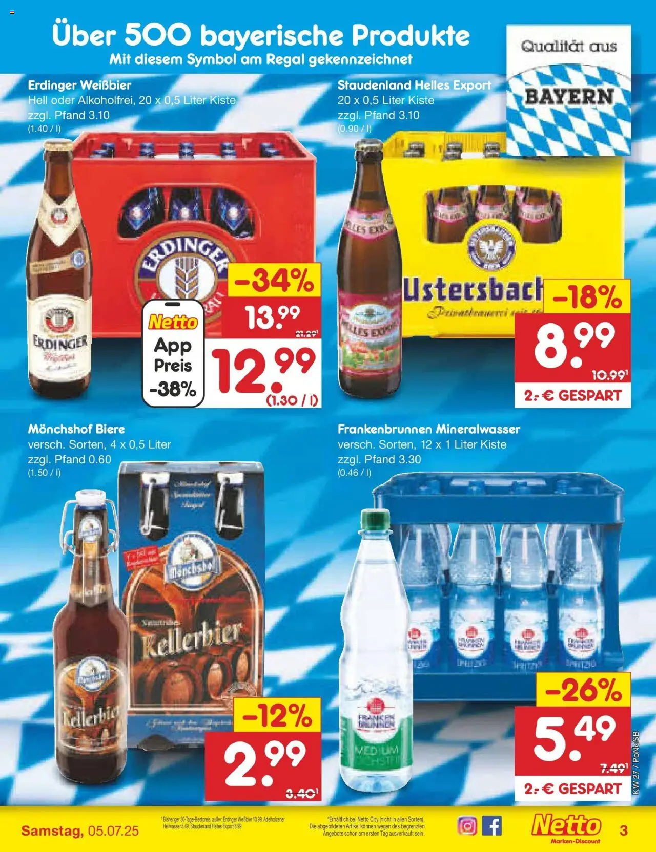 Netto Marken-Discount prospekt Amberg	 - gültig ab dem 29.06.2025 | Seite: 31 | Produkte: Monchshof, Erdinger, Regal, Weißbier