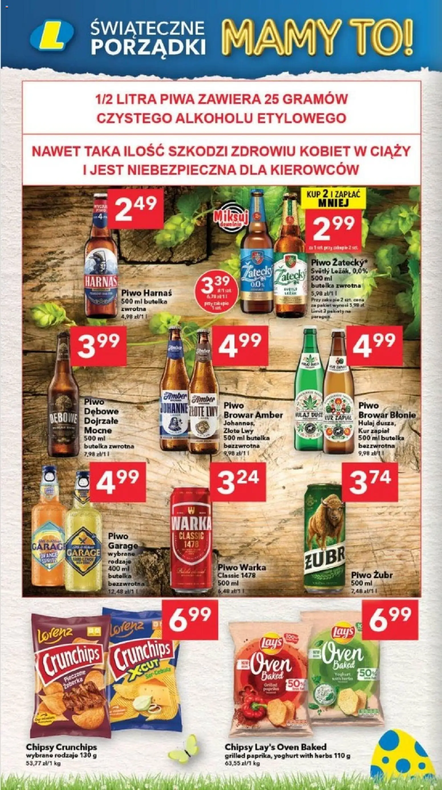 Lewiatan gazetka - Gdańsk od 12.03.2026 | Strona: 14 | Produkty: Piwo Warka, Lays, Harnaś, Piwo