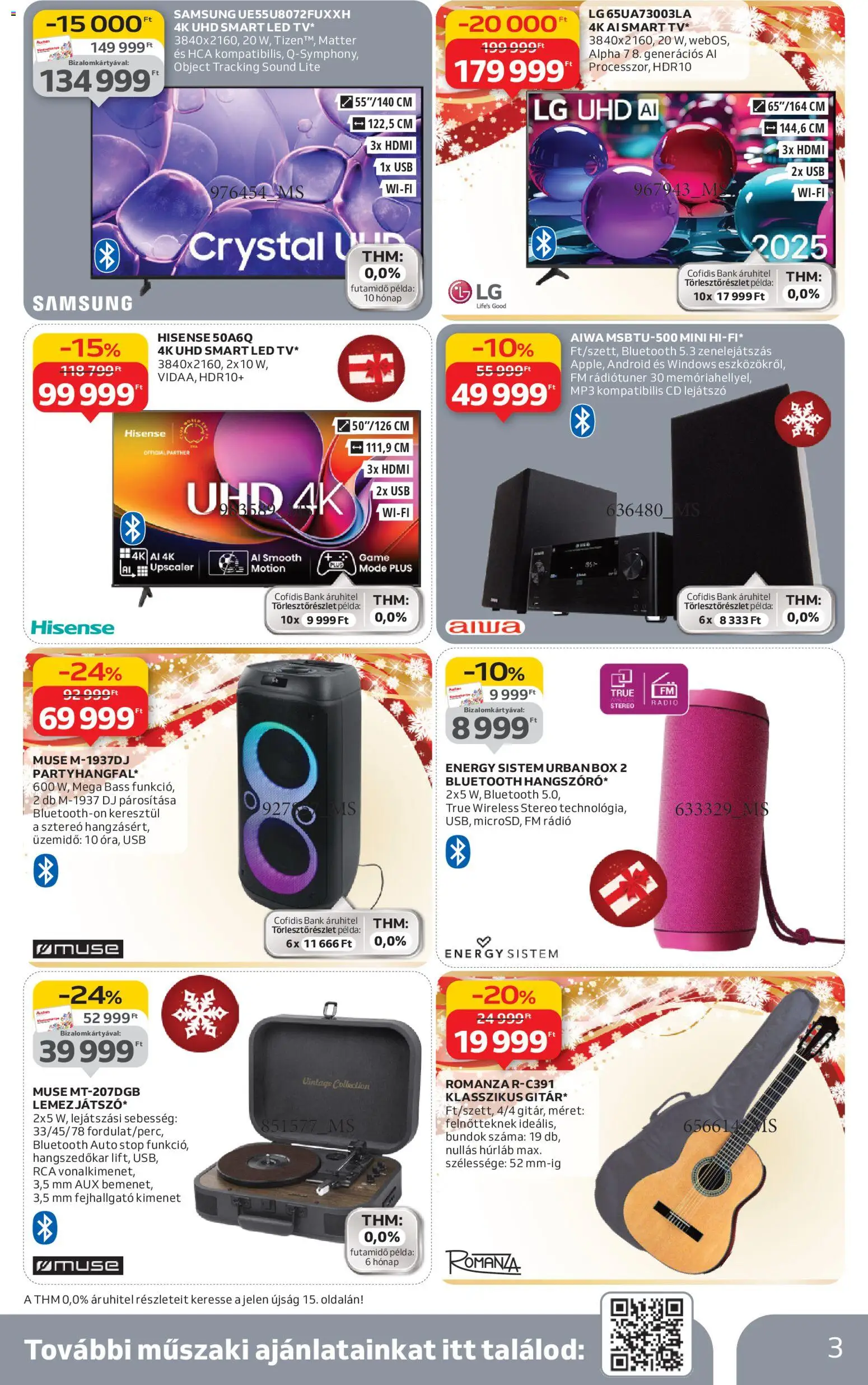 Auchan akciós ujság - amely érvényes a következő dátumtól: 27.11.2025 | Oldal: 3 | Termékek: Rádió, MP3, Fejhallgató, USB