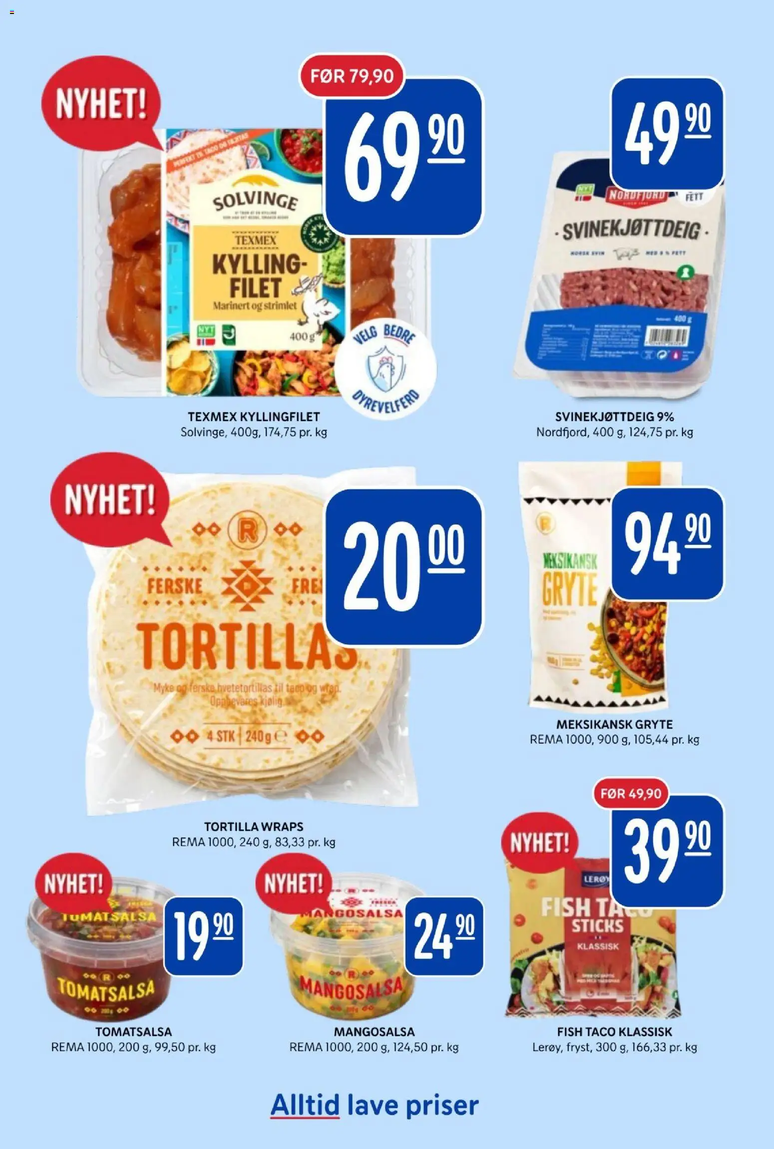 {H1} | Side: 8 | Produkter: Kylling, Te, Мідії, Taco