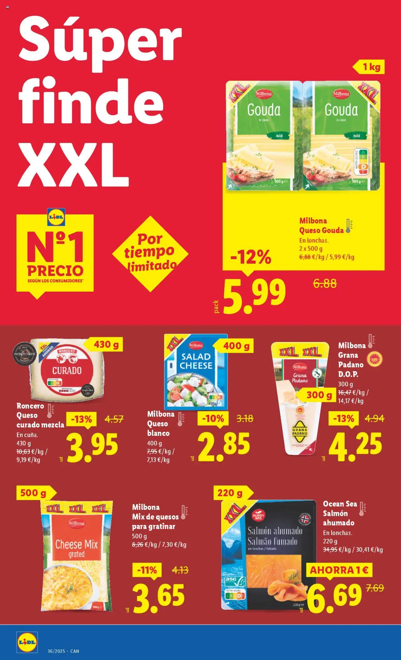 Lidl - Canarias │ válido desde el 01.09.2025 | Página: 20 | Productos: Queso, Salmón ahumado, Queso Gouda