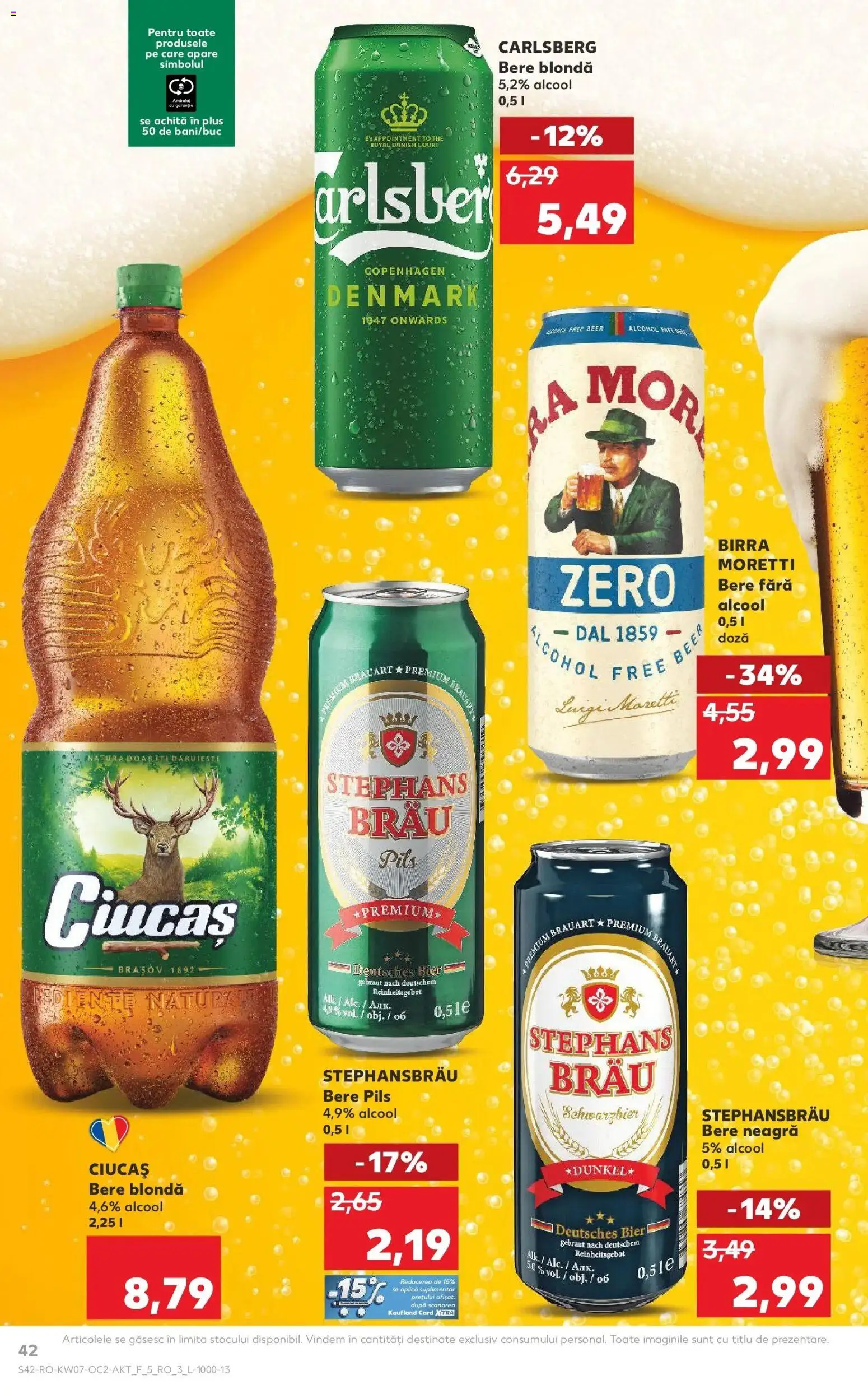 Noul catalog Kaufland – valabil de la 11.02.2026 | Pagină: 42 | Produse: Bere