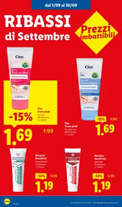 Volantino Lidl del 28.08.2025 | Pagina: 12 | Prodotti: Balsamo, Crema, Crema piedi, Burro