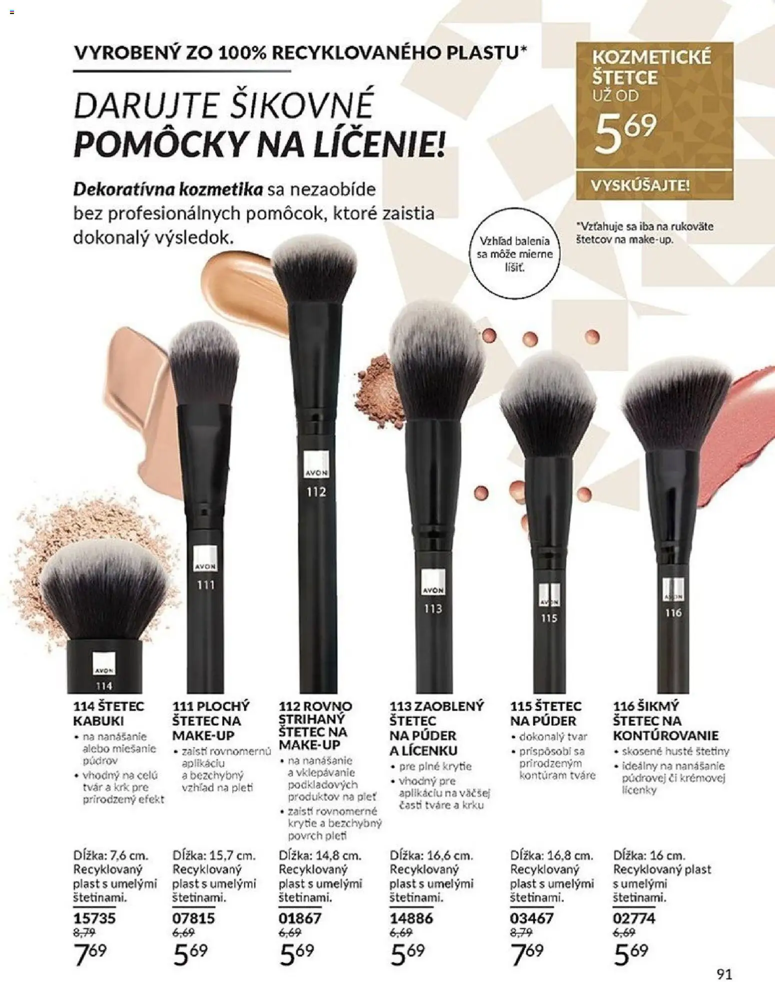 Nové Avon akcie – leták je platný od 01.12.2025 | Strana: 91 | Produkty: Púder, Štetec