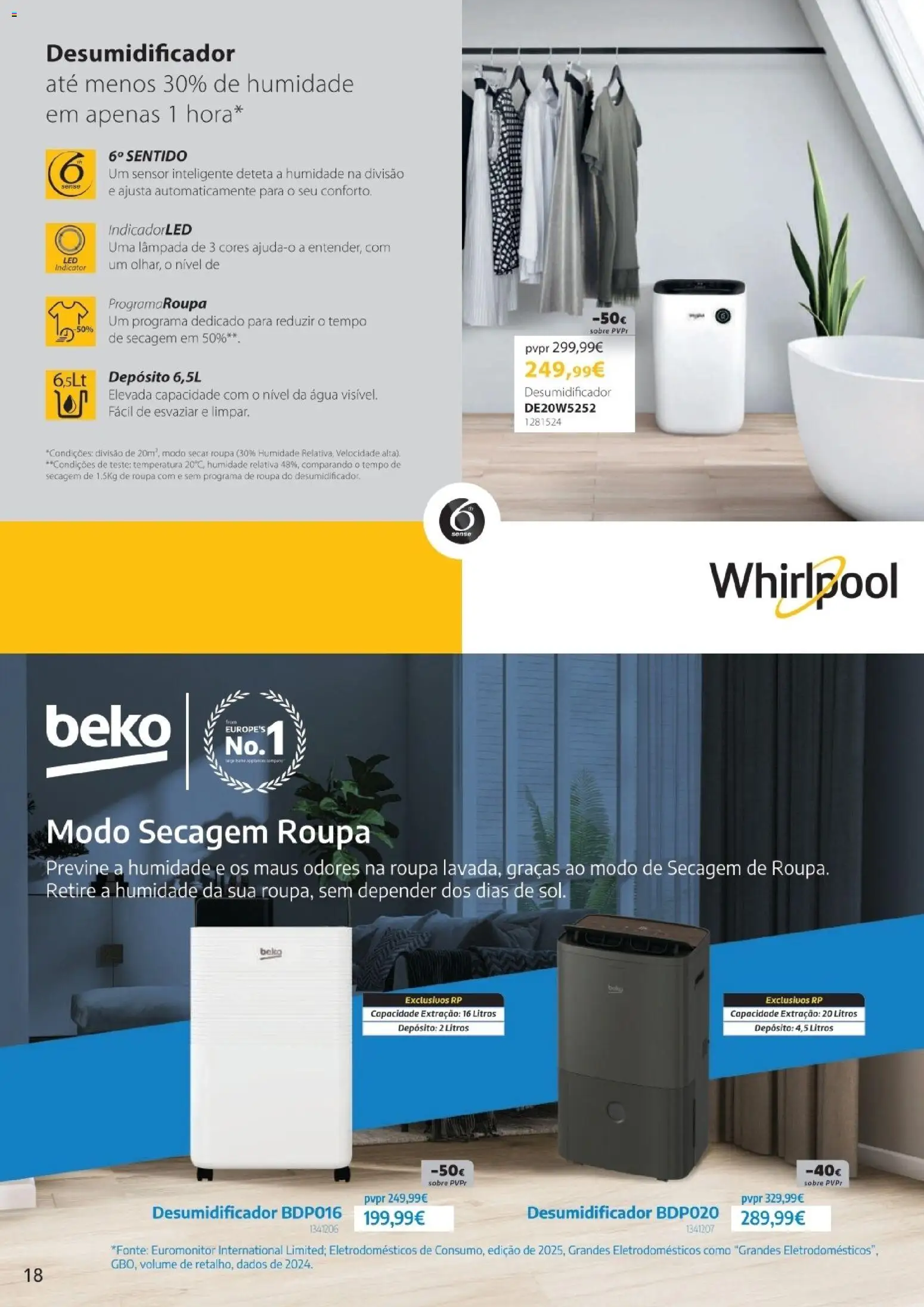 Radio Popular - Folheto Especial Aquecimento │ válido de 19.12.2025 | Página: 18 | Produtos: Agua, Whirlpool, Desumidificador