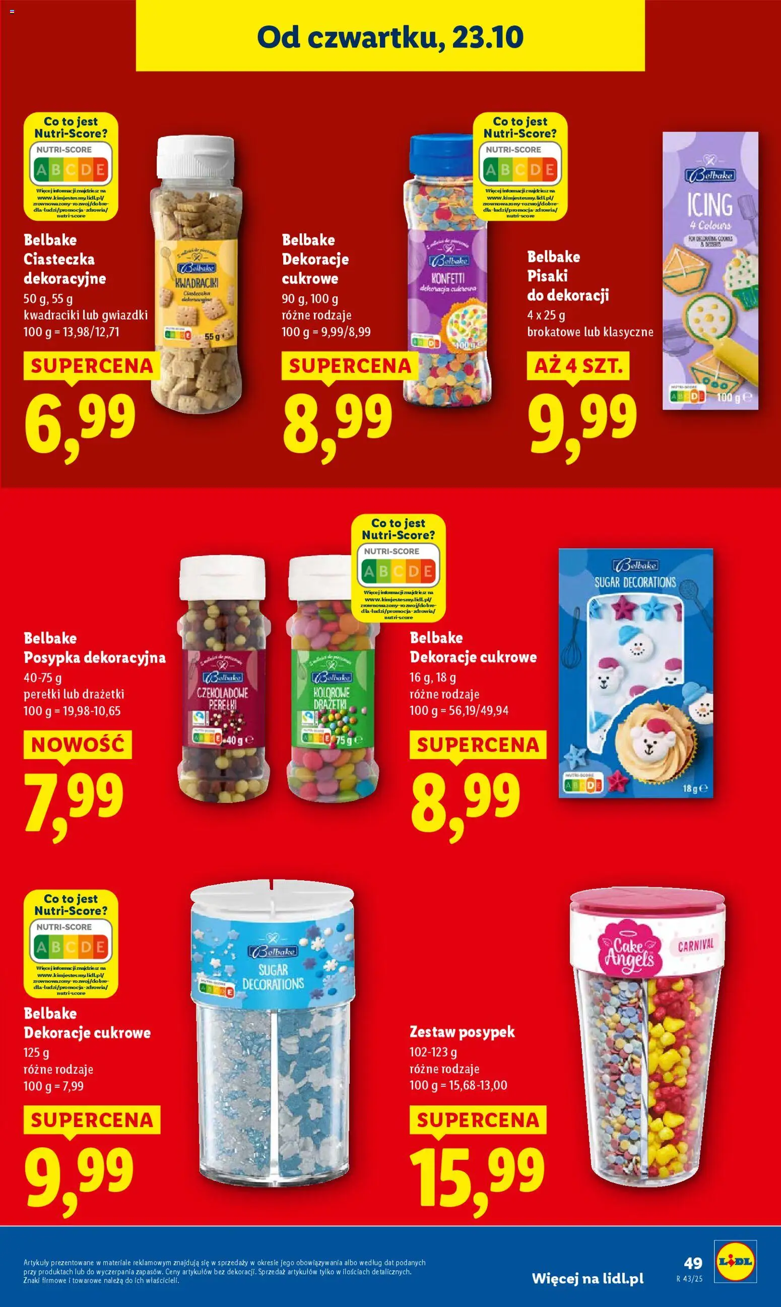 Lidl Gazetka od 23.10.2025 | Strona: 53 | Produkty: Drażetki czekoladowe, Ciasteczka
