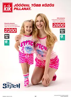 Kik akciós újság - amely érvényes a következő dátumtól: 23.03.2026 | Oldal: 14 | Termékek: Női pizsama, Pizsama