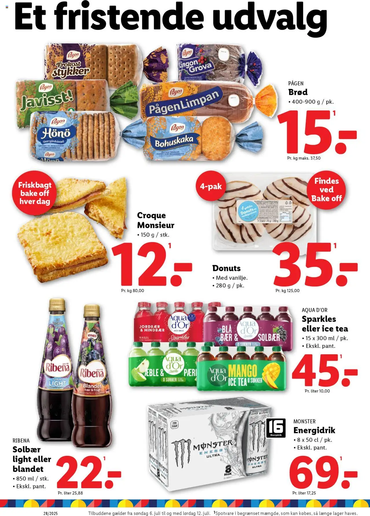 Lidl Tilbudsavis gyldig fra 06.07.2025 | Side: 6 | Produkter: Donuts, Hindbær, Solbær, Søm