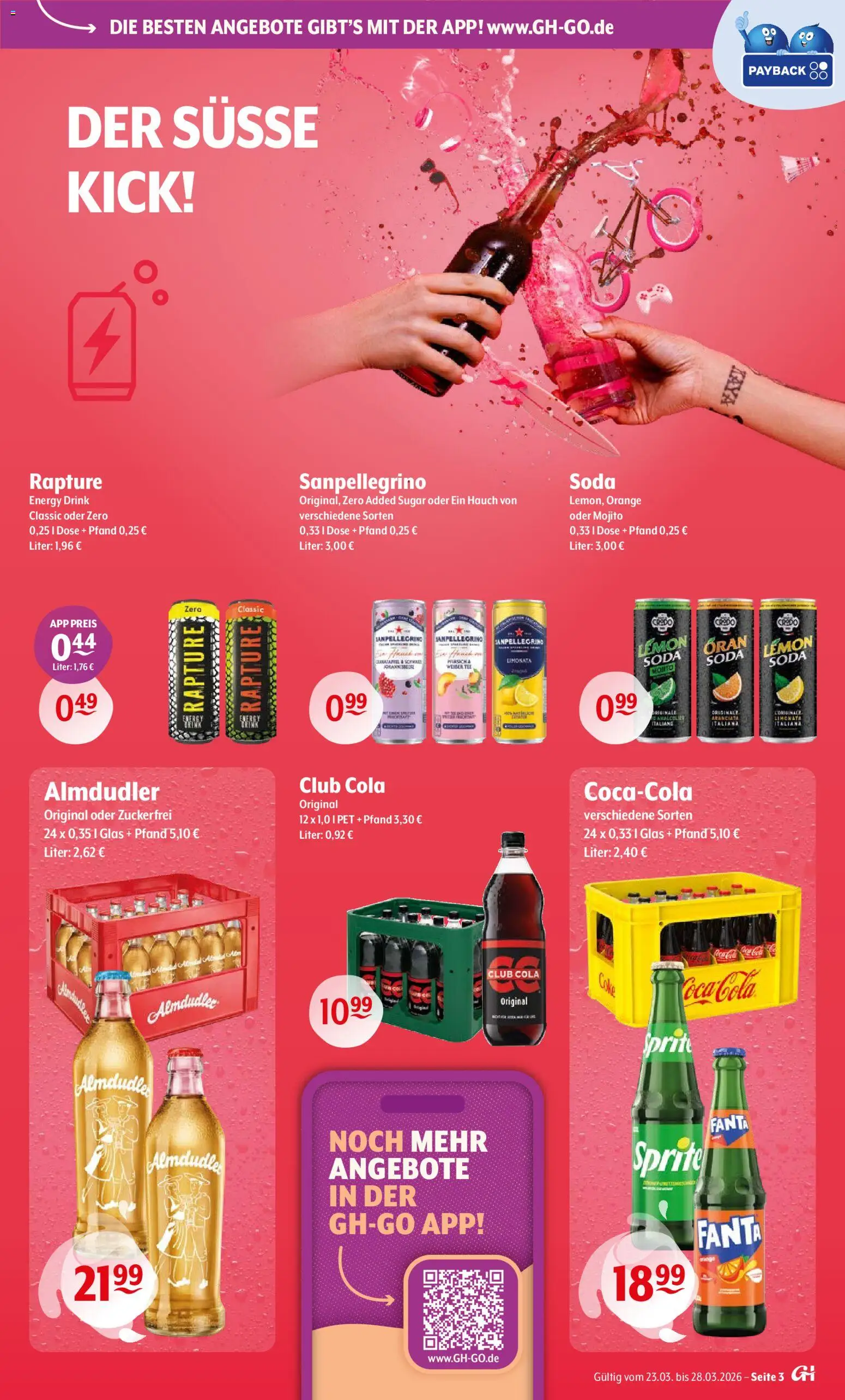 Trink und Spare Prospekt 	 – gültig ab 23.03.2026 | Seite: 3 | Produkte: Fanta, Sprite, Cola, Energy