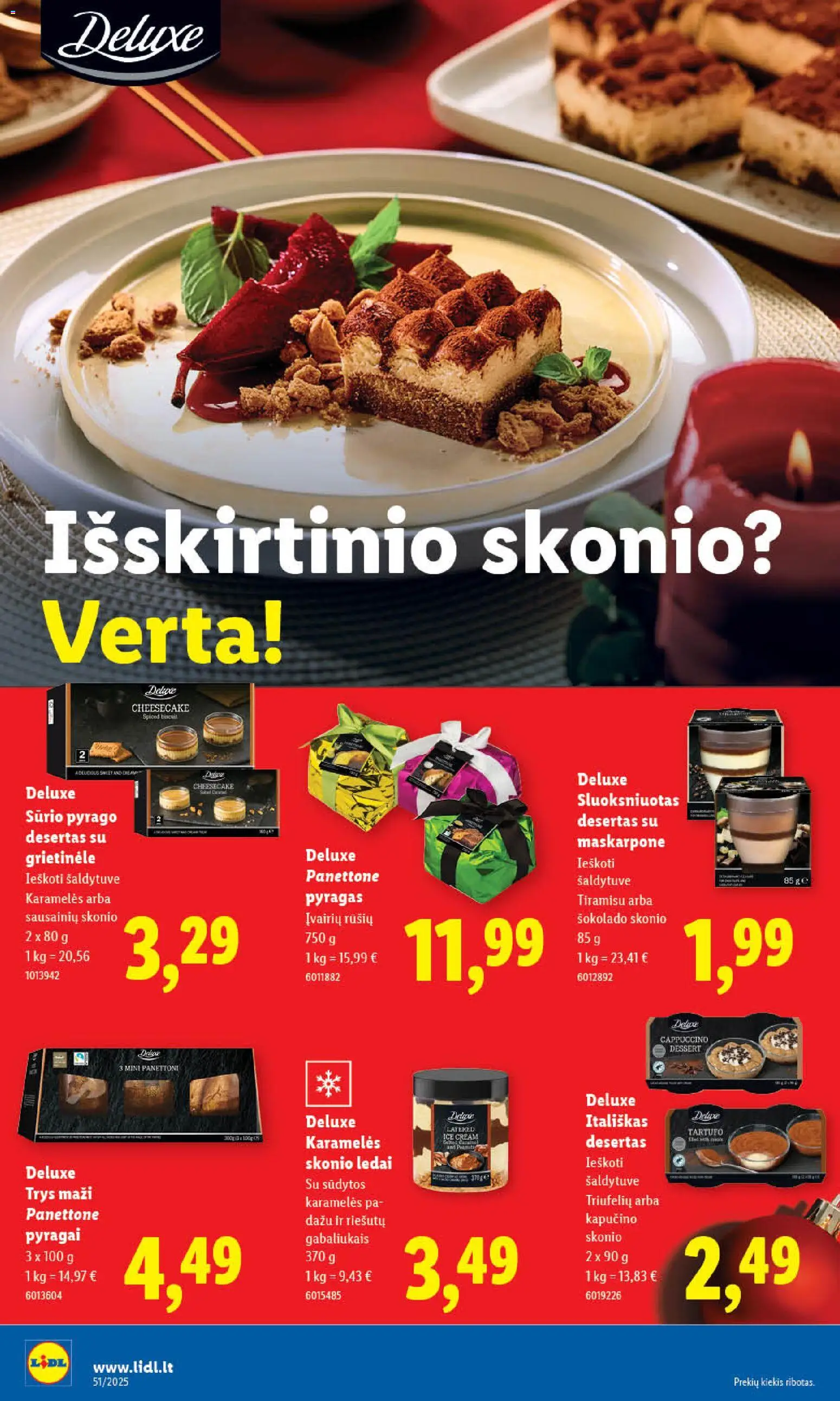 LIDL akcijos nuo 18.12.2025 | Puslapis: 26 | Prekių: Grietinėlė, Ledai, Pyragas