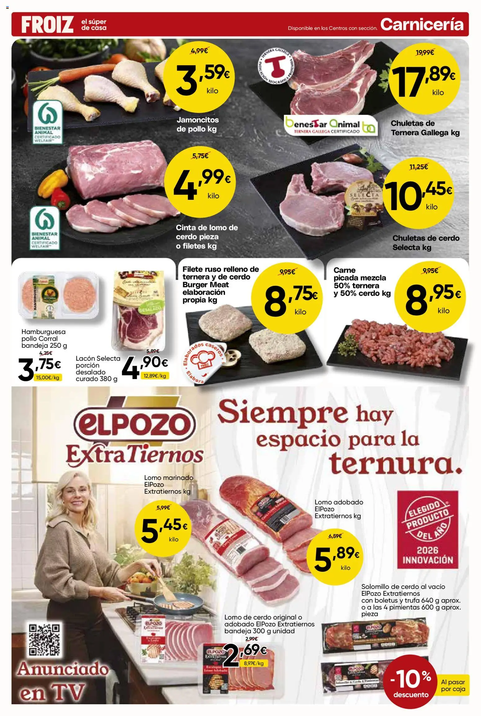 Froiz folleto │ válido desde el 03.03.2026 | Página: 3 | Productos: Cerdo, Filete, Σοκολατούχο γάλα, Caja