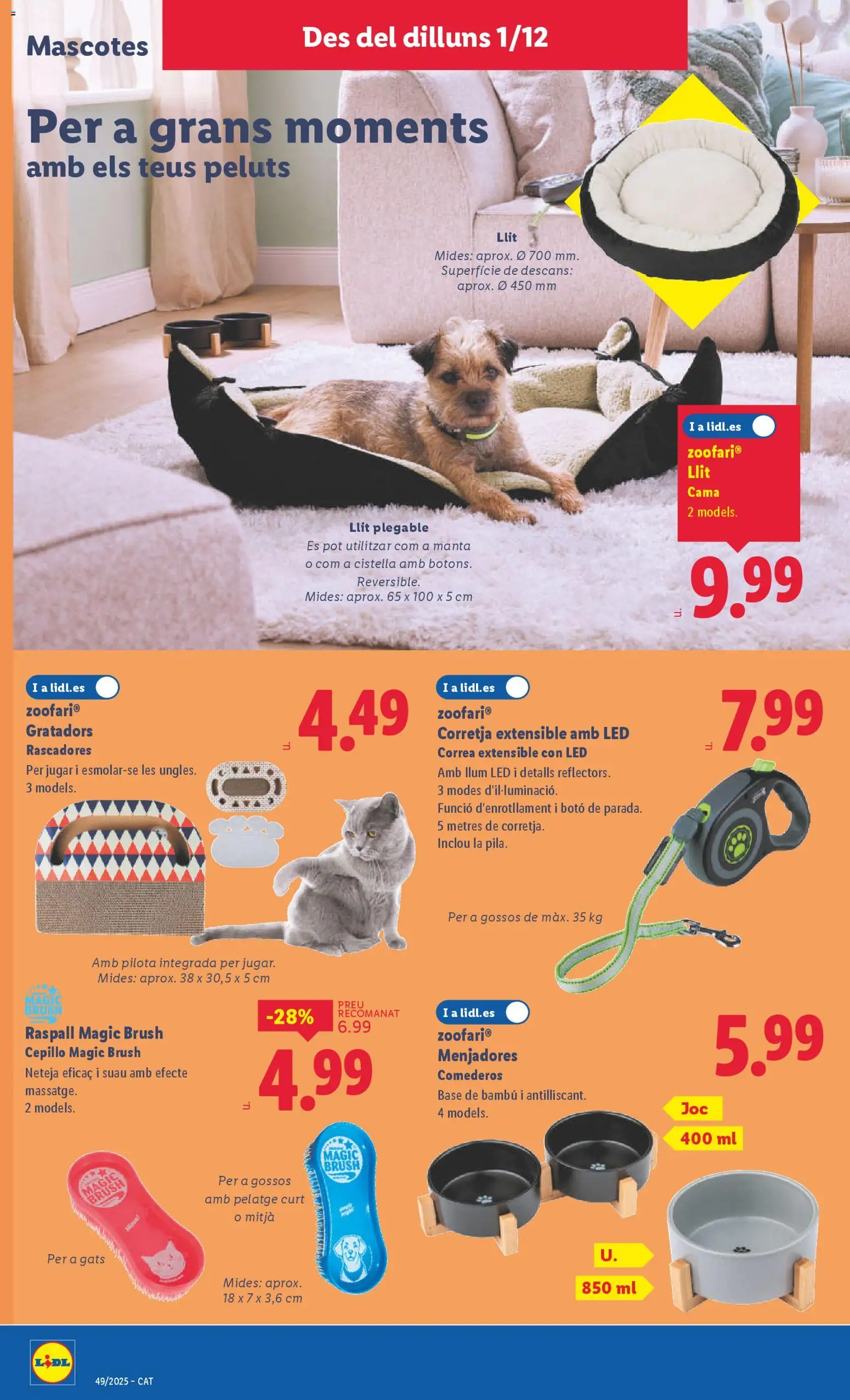 Lidl folleto de bazar │ válido desde el 01.12.2025 | Página: 20 | Productos: Cepillo, Manta, Cama