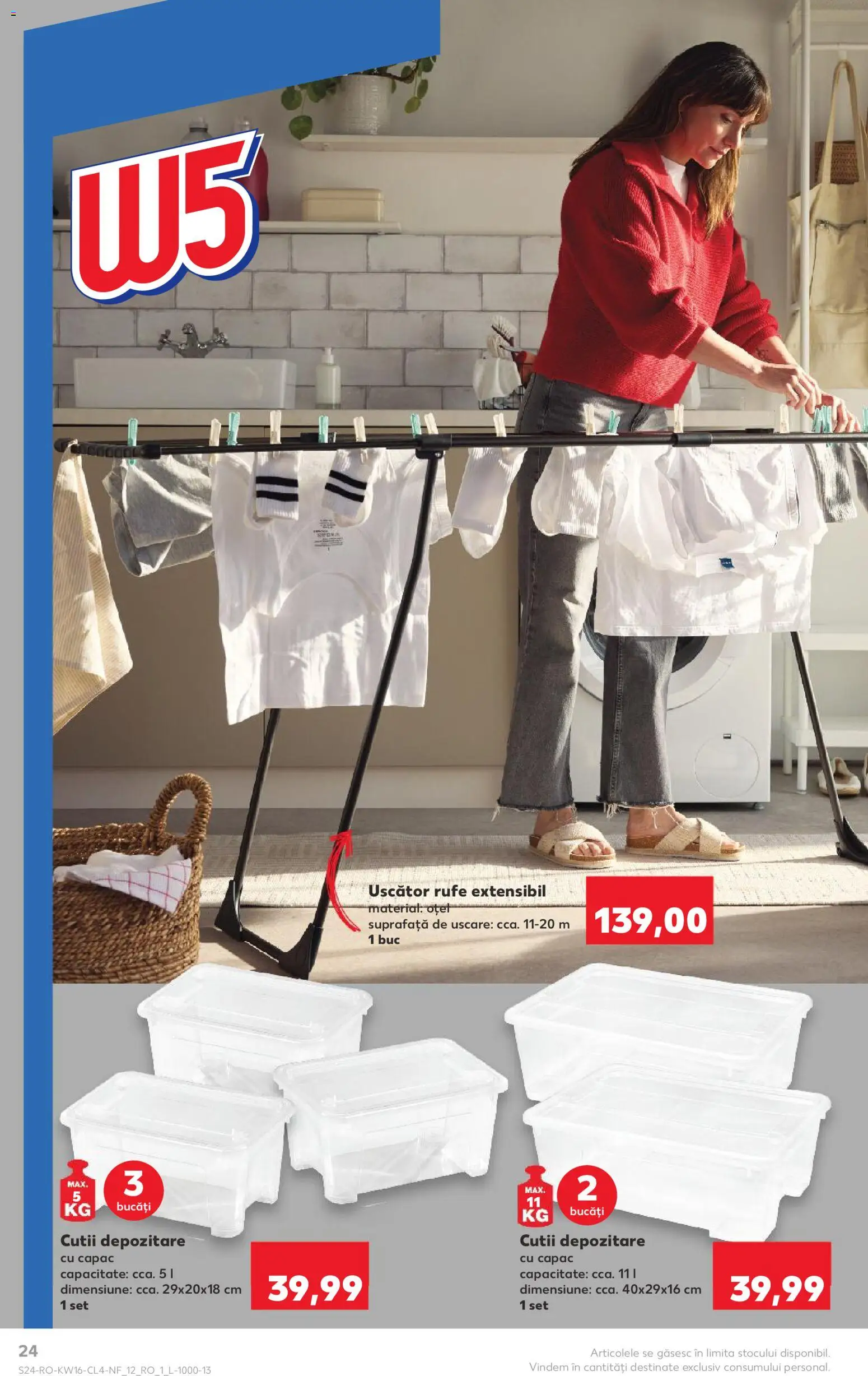 Noul catalog Kaufland – valabil de la 15.04.2026 | Pagină: 24 | Produse: Uscător, Uscător rufe