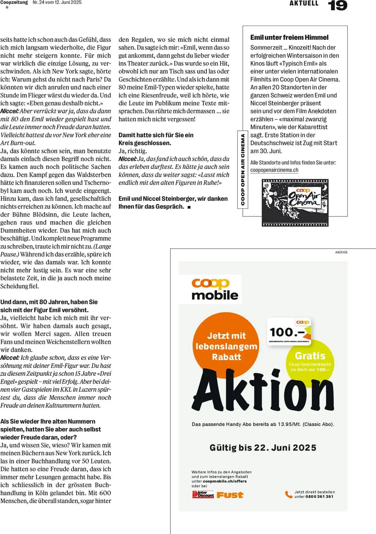 Coop - Magazin ab 12.06.2025 | Seite: 19 | Produkte: Tisch