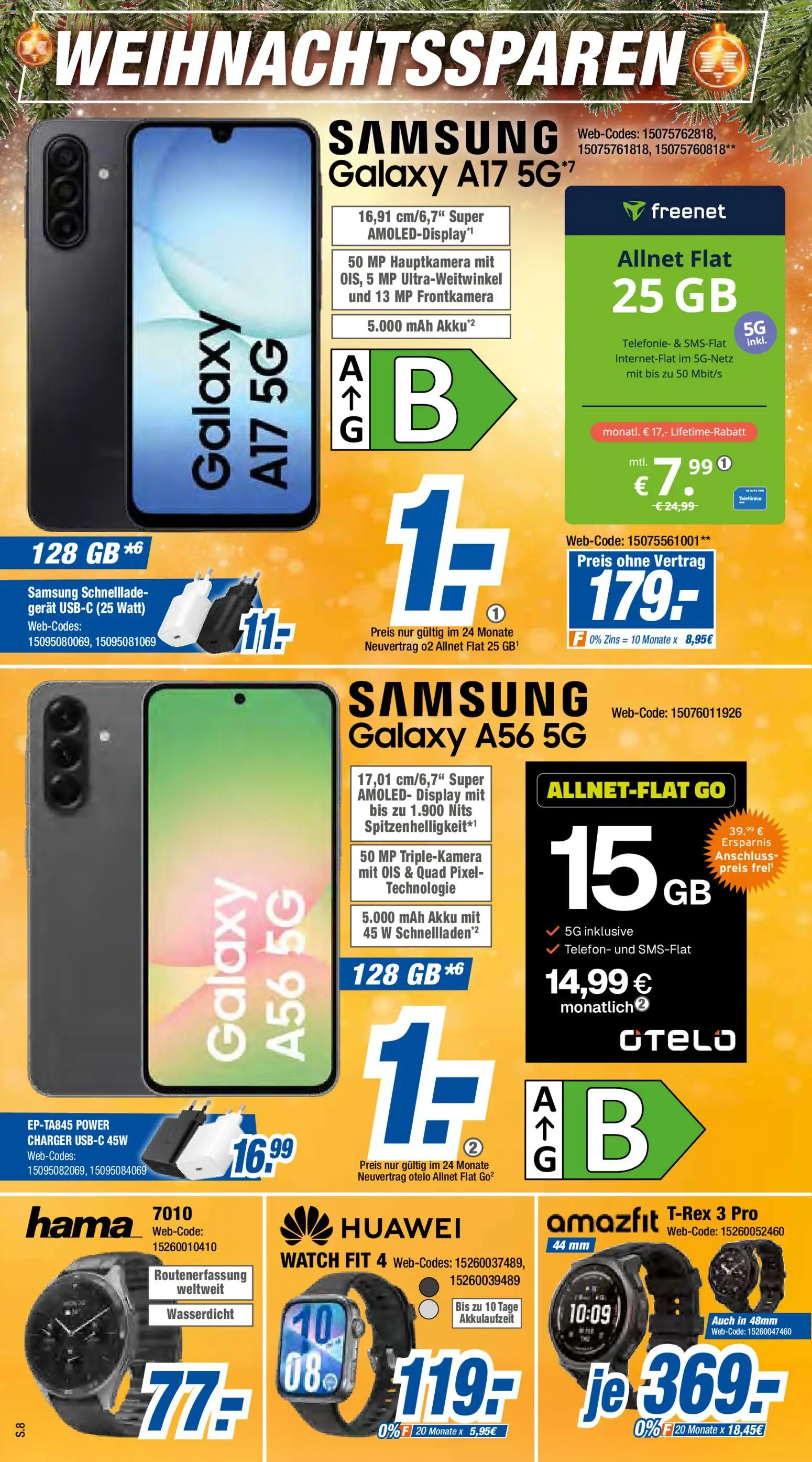 Expert  Aktuelle Beilage – gültig ab 15.12.2025 | Seite: 8 | Produkte: Huawei, Samsung, Telefon