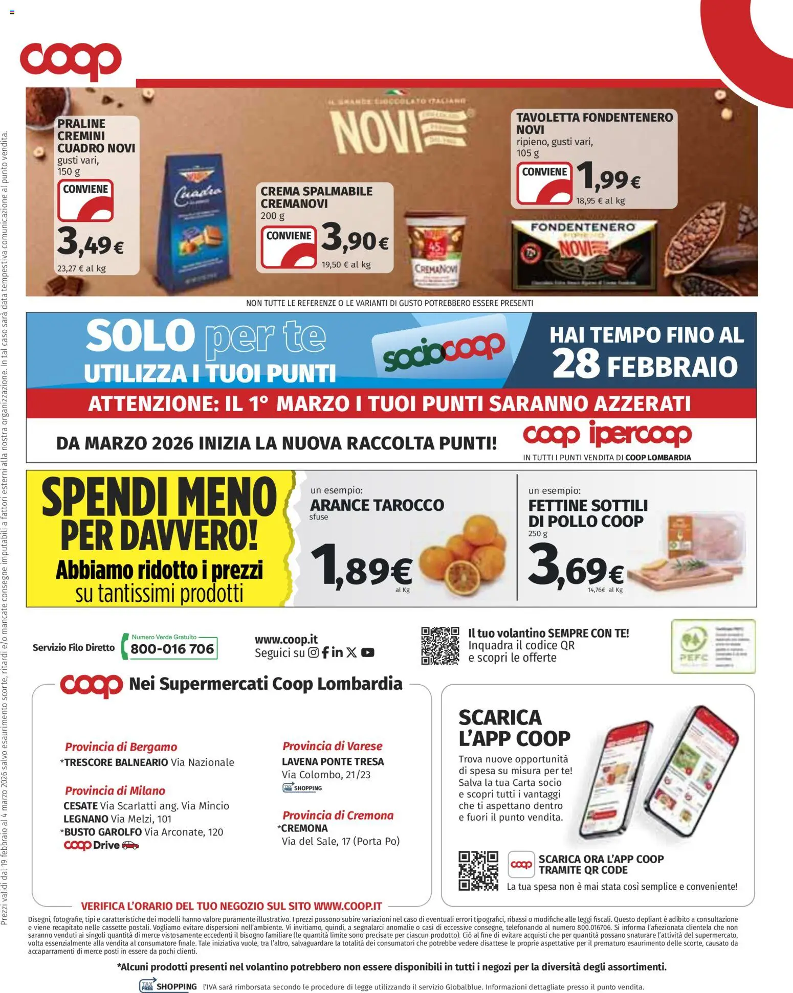 Volantino COOP del 19.02.2026 | Pagina: 19 | Prodotti: Cioccolato, Arance, Tè, Data