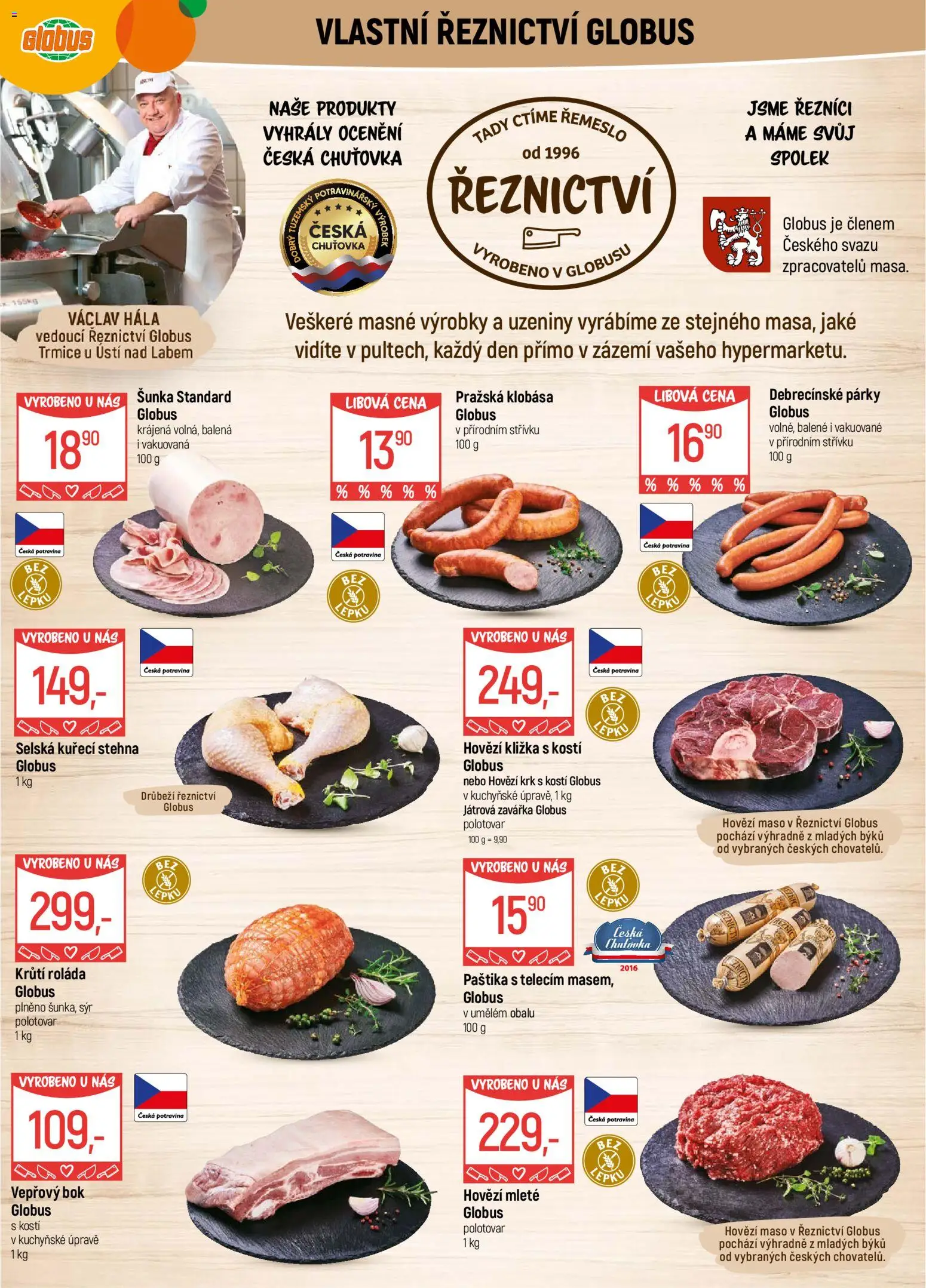 Globus leták - Trmice od 04.03.2026 | Strana: 5 | Produkty: Hovězí, Šunka, Klobása, Maso