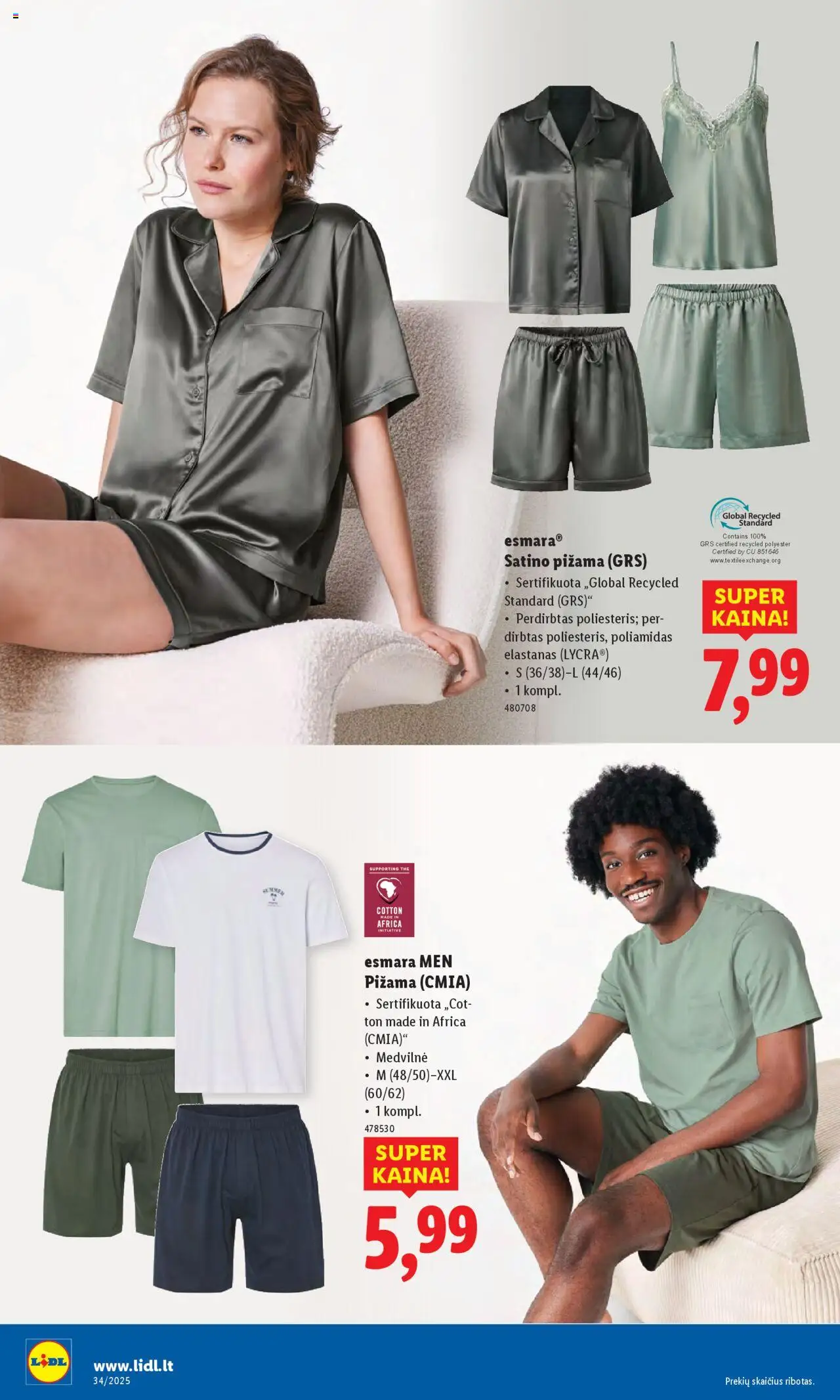 LIDL - Leidinys - Ne maisto prekių pasiūlymai│galioja nuo 18.08.2025 | Puslapis: 18 | Prekių: Pižama