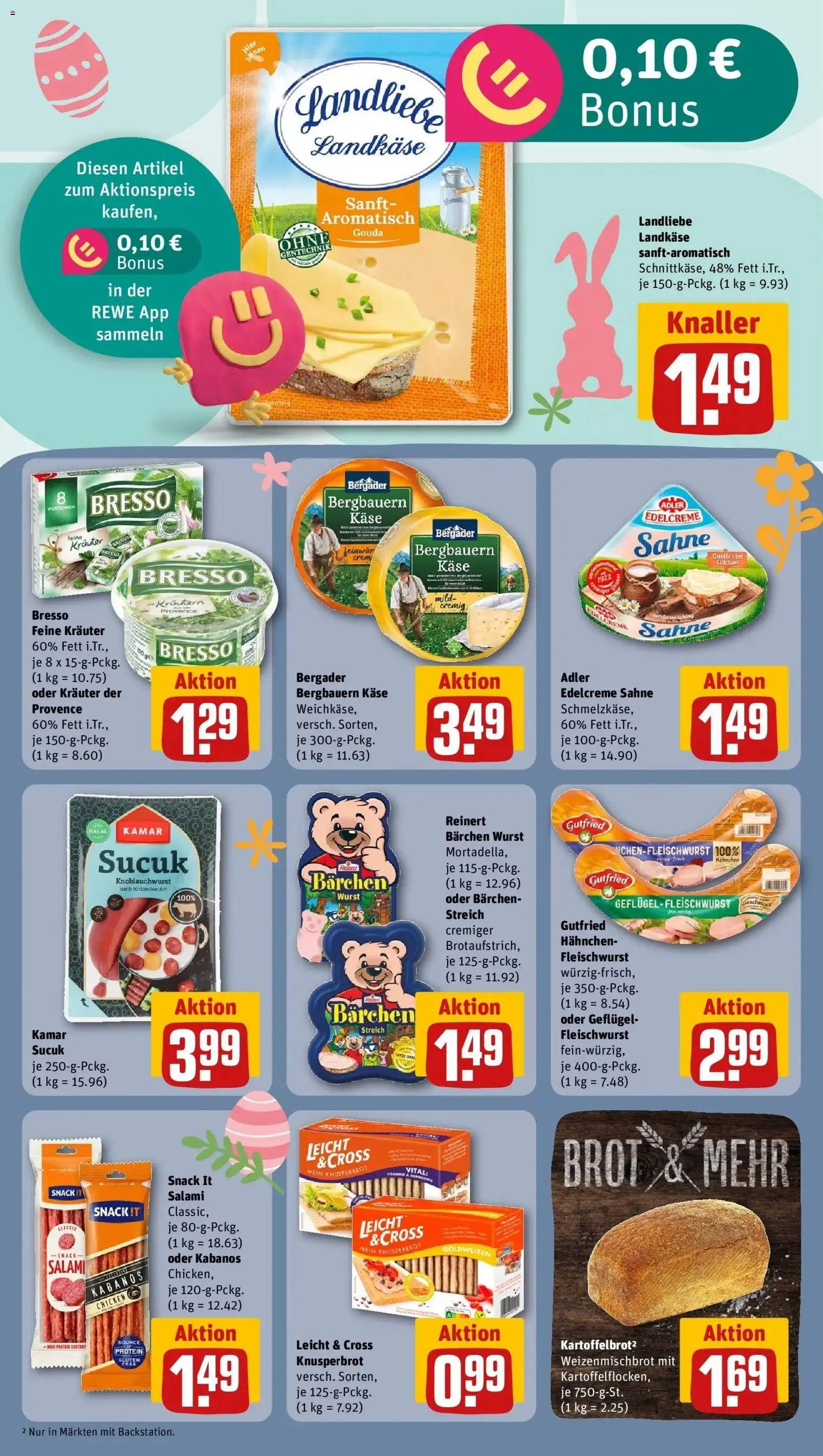 Rewe Prospekt Vacha	 – gültig ab 15.03.2026 | Seite: 14 | Produkte: Hahnchen, Gouda, Bresso, Salami