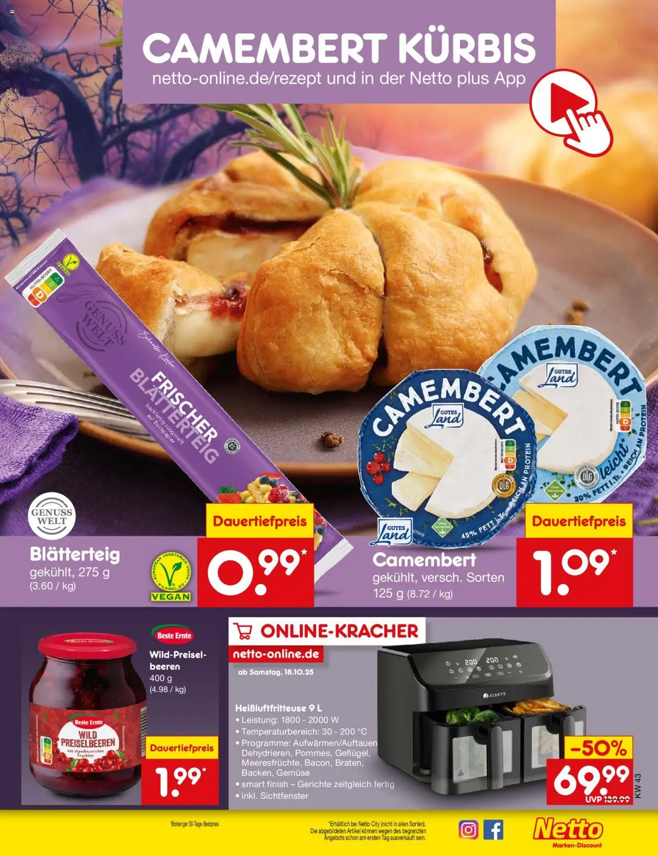 Netto Marken-Discount Prospekt 	 – gültig ab 20.10.2025 | Seite: 59 | Produkte: Finish, Gemüse, Kürbis, Heißluftfritteuse