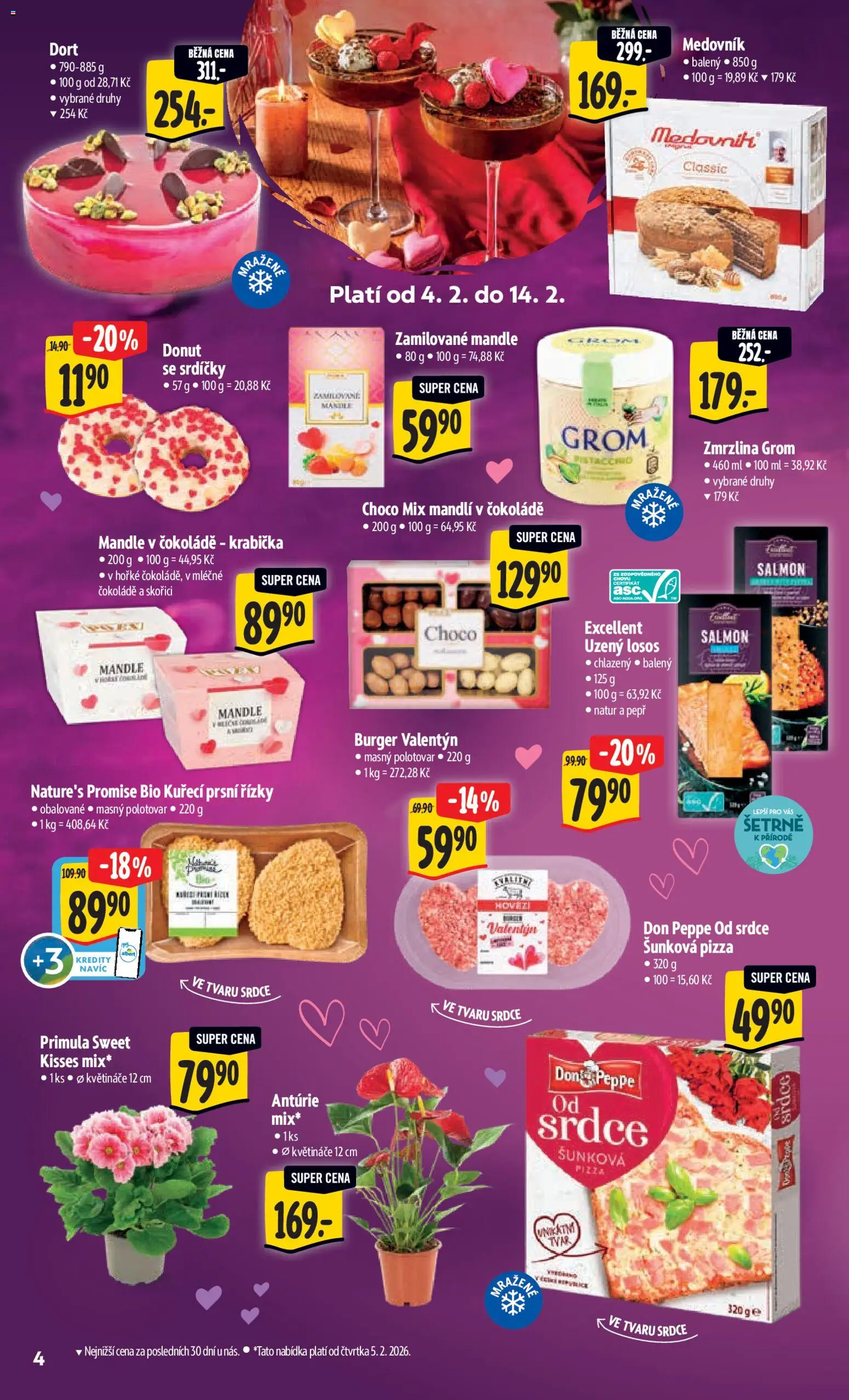 Albert leták - Hypermarket od 04.02.2026 | Strana: 10 | Produkty: Květináče, Kuřecí prsní řízky, Dort, Uzený losos