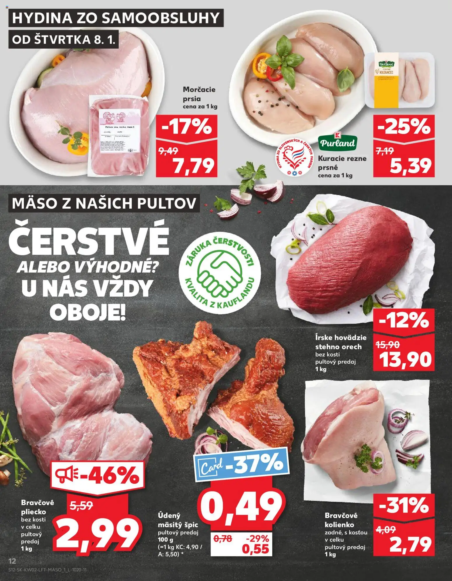 Kaufland SK akciós ujság - amely érvényes a következő dátumtól: 08.01.2026 | Oldal: 12