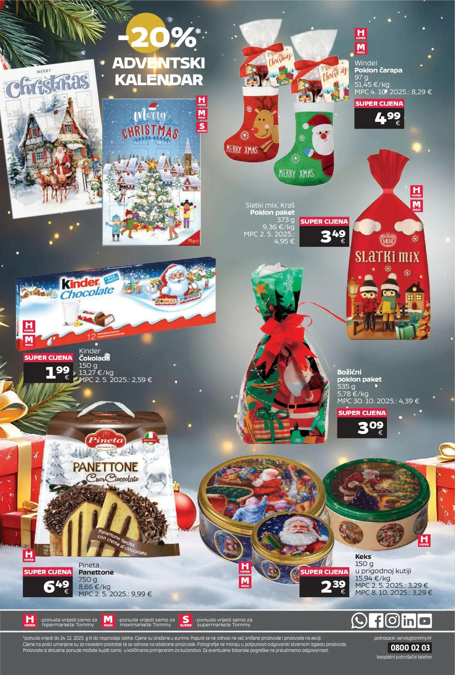Tommy katalog | vrijedi od 24.11.2025 | Stranica: 32 | Proizvodi: Panettone, Čokolada, Keks, Telefon