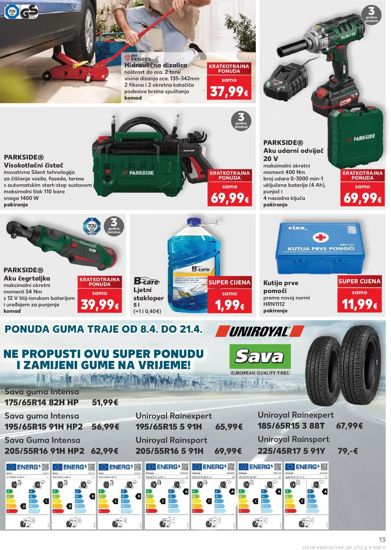 Kaufland katalog | vrijedi od 08.04.2026 | Stranica: 13 | Proizvodi: Kutija, Odvijač, Parkside, Visokotlačni čistač