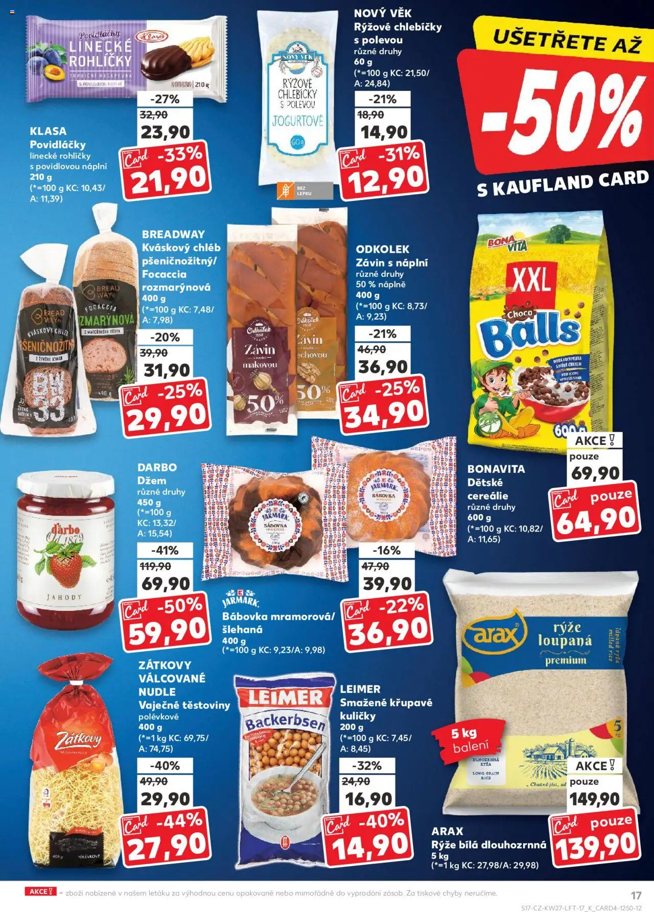 Kaufland leták od 02.07.2025 | Strana: 17 | Produkty: Chléb, Kváskový chléb, Jahody, Kuličky