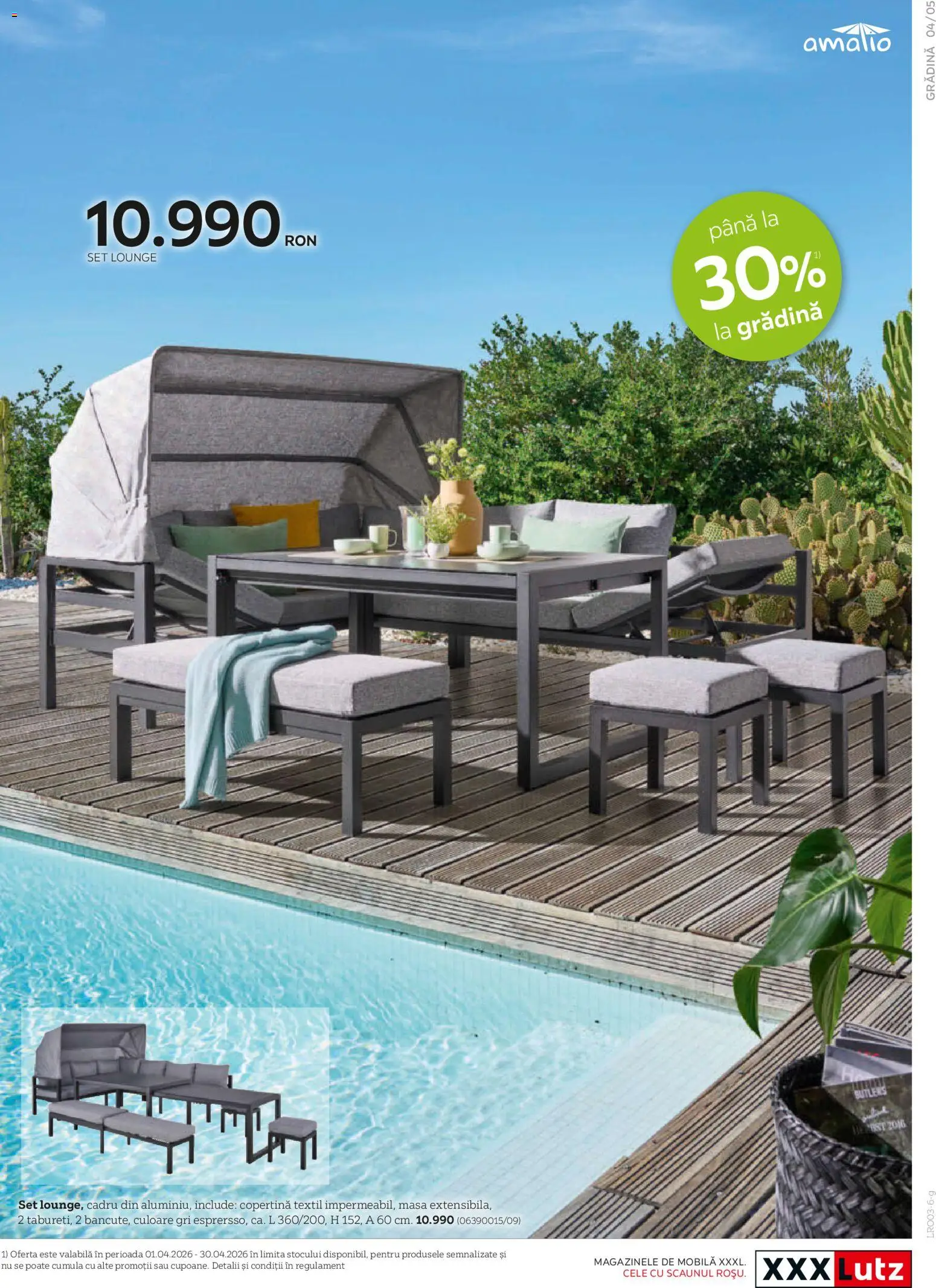 Noul catalog XXXLutz – valabil de la 09.03.2026 | Pagină: 5 | Produse: Copertină, Masă