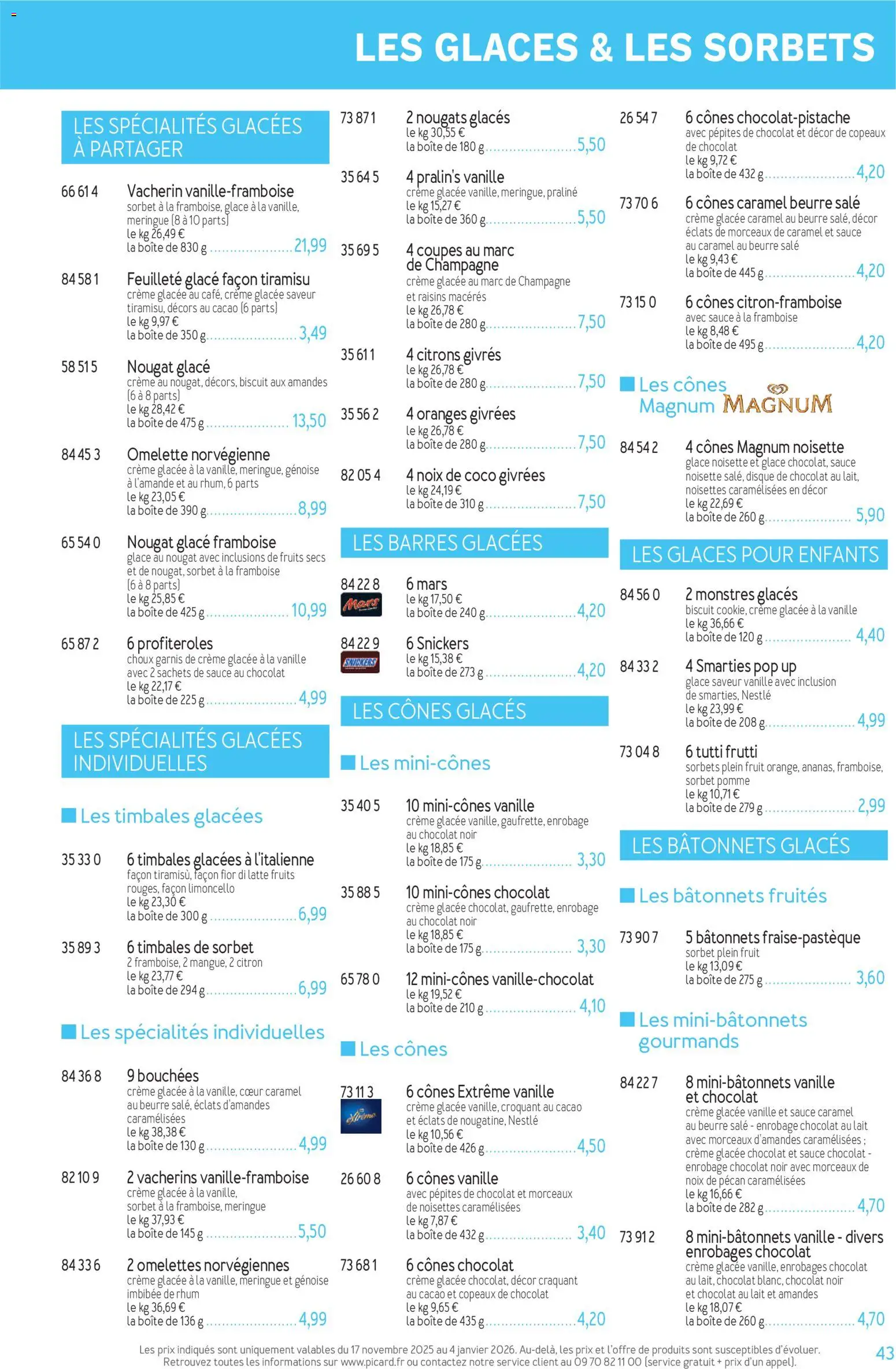 {H1} | Page: 43 | Produits: Framboise, Pomme, Beurre, Chocolat