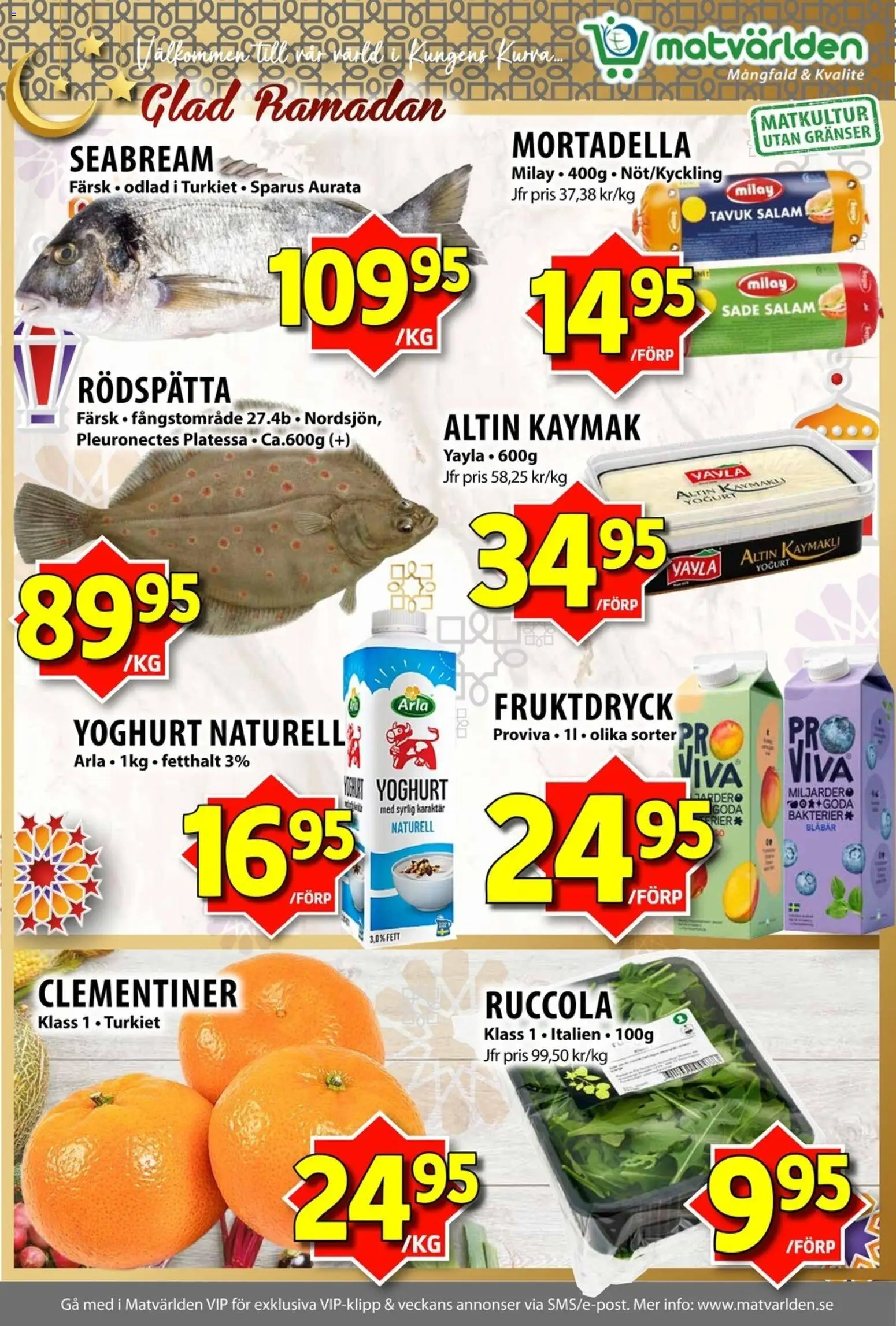 Matvärlden reklamblad aktuell från 09.03.2026 | Sida: 2 | Produkter: Yoghurt, Blåbär, Ruccola