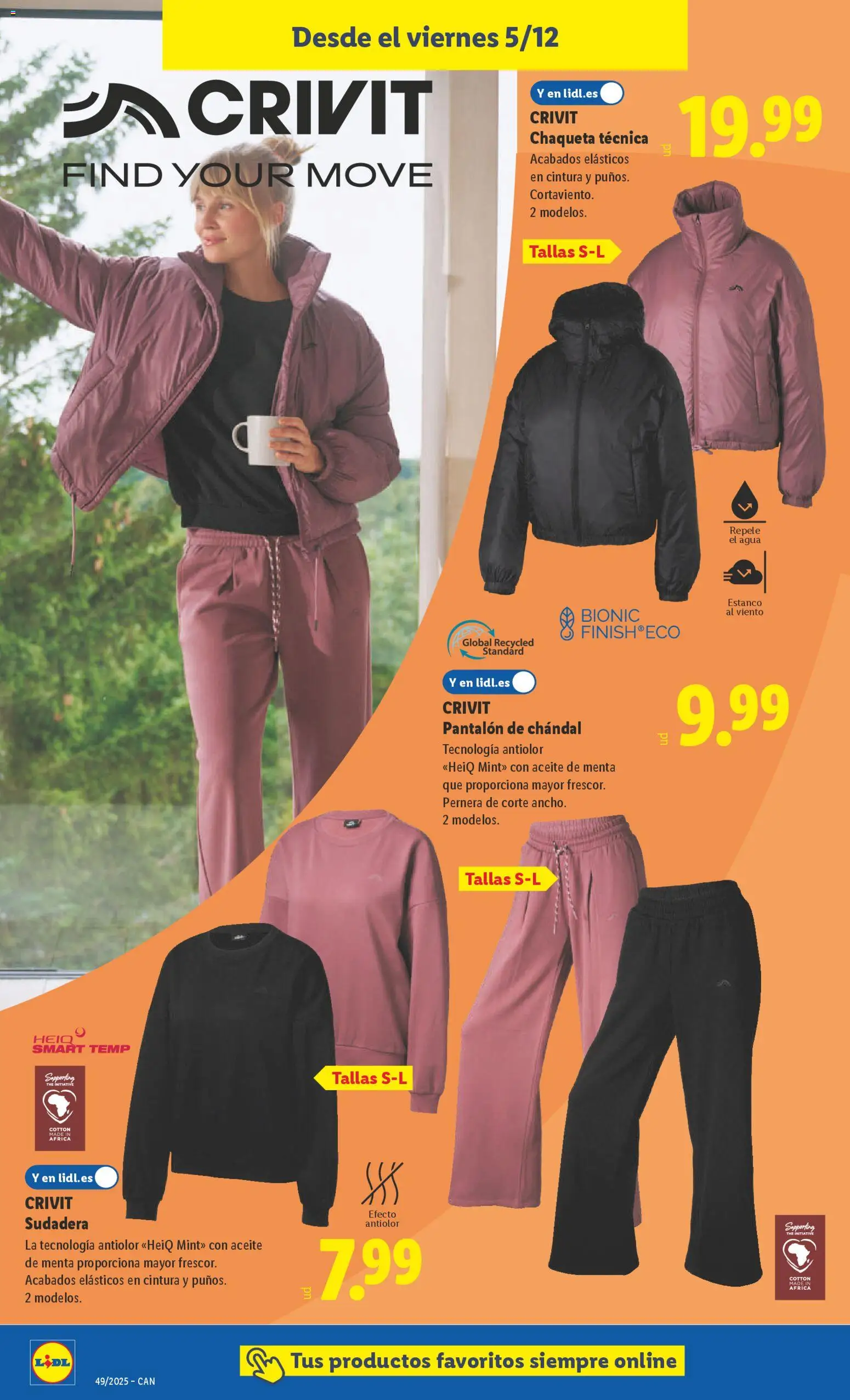 Lidl - Canarias │ válido desde el 01.12.2025 | Página: 30 | Productos: Sudadera, Chaqueta, Aceite, Pantalón de chándal