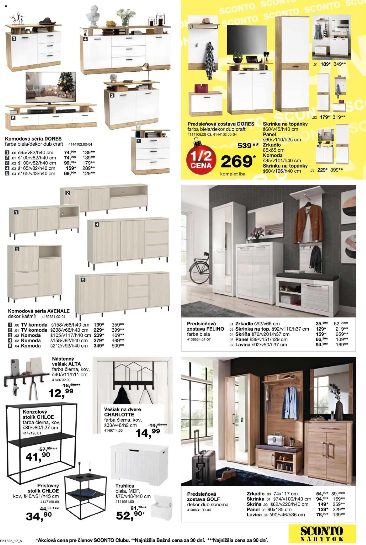 Nové Sconto nábytok akcie – leták je platný od 26.11.2025 | Strana: 17 | Produkty: Nábytok, Tv, Skriňa, Predsieňová zostava