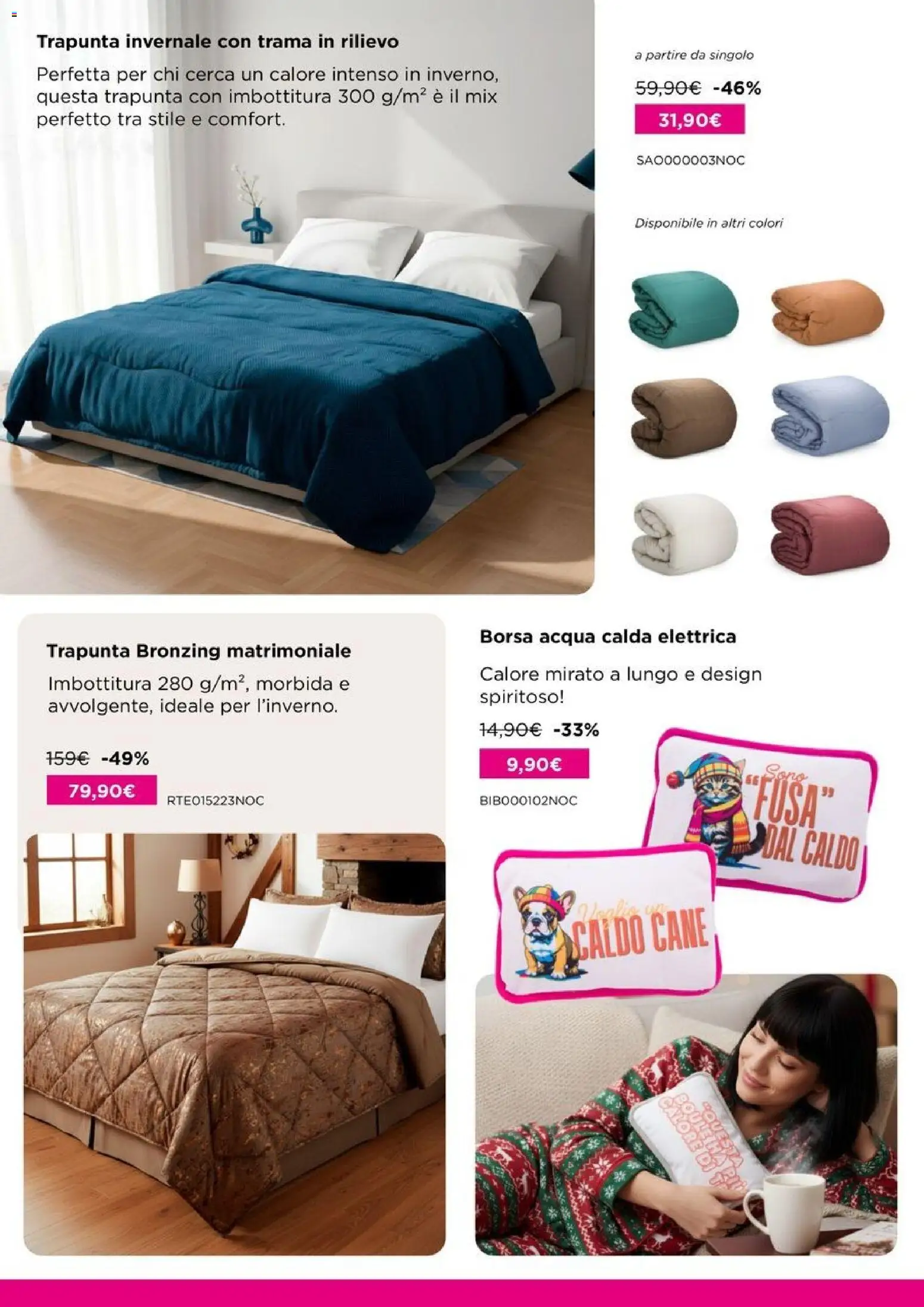 Volantino Kasanova del 15.01.2026 | Pagina: 3 | Prodotti: Tè, Acqua, Trapunta, Borsa