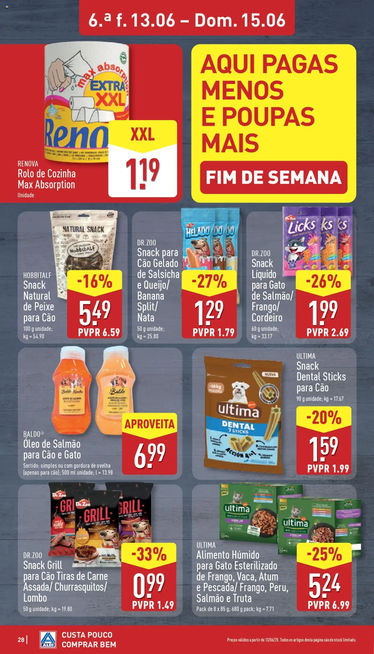 Aldi folheto │ válido de 09.06.2025 | Página: 28 | Produtos: Atum, Óleo, Nata, Truta
