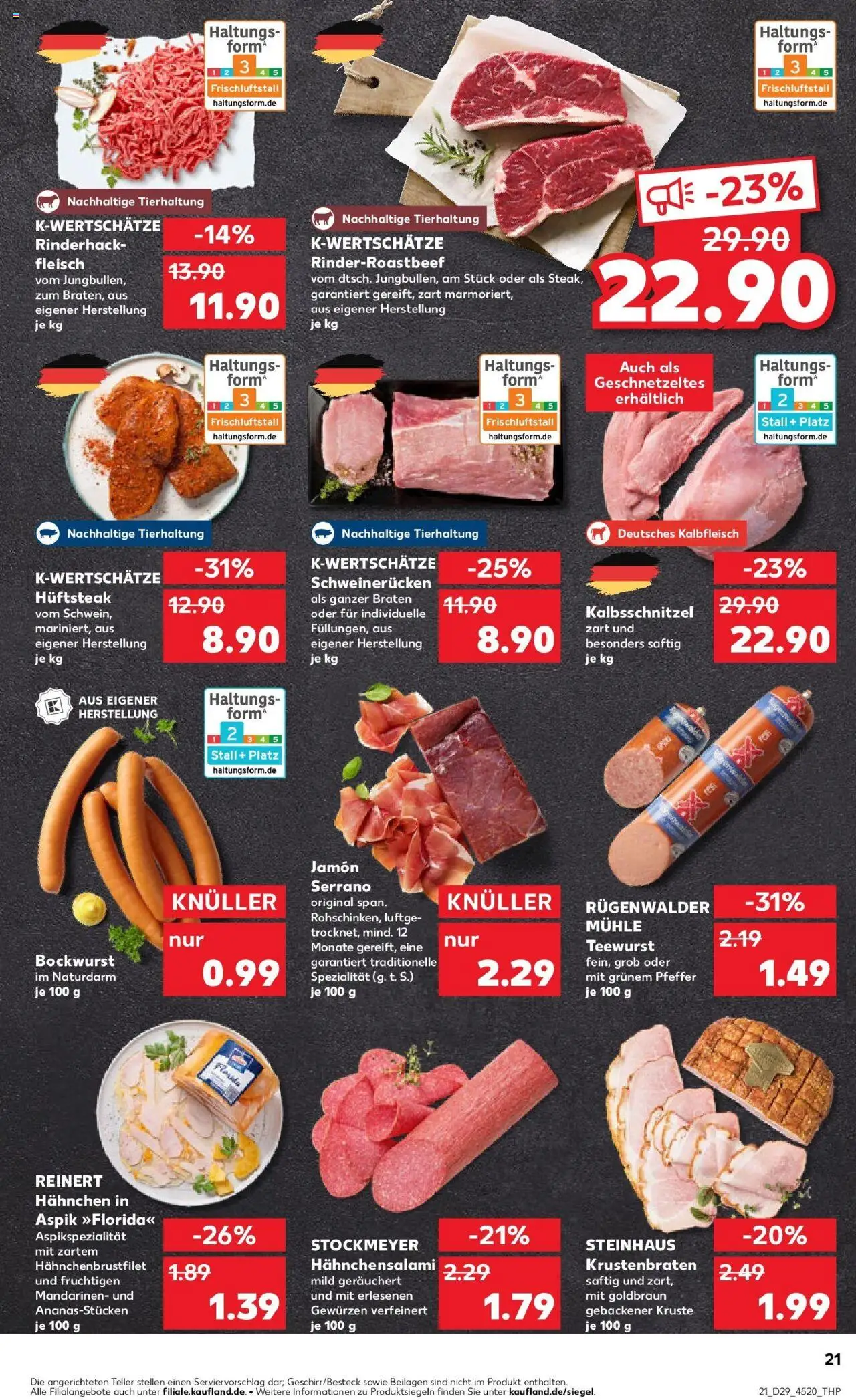 Kaufland prospekt Bremerhaven	 - gültig ab dem 16.07.2025 | Seite: 21 | Produkte: Hahnchen, Krustenbraten, Schweinerucken, Fleisch