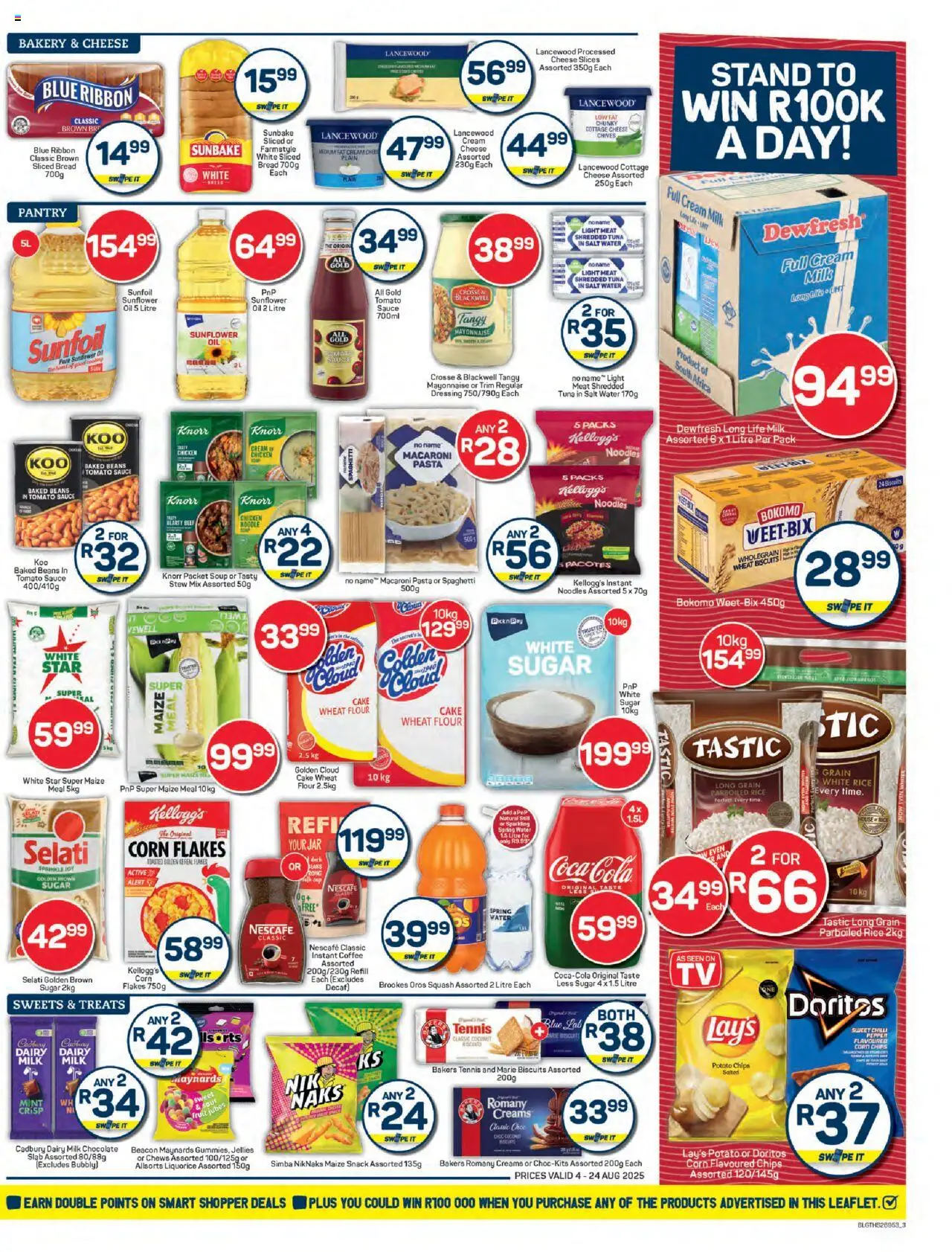 Pick n Pay Inland provinces - Specials │ valid from 04.08.2025 | Page: 3 | Products: Corn, Bread, Water, Sugar