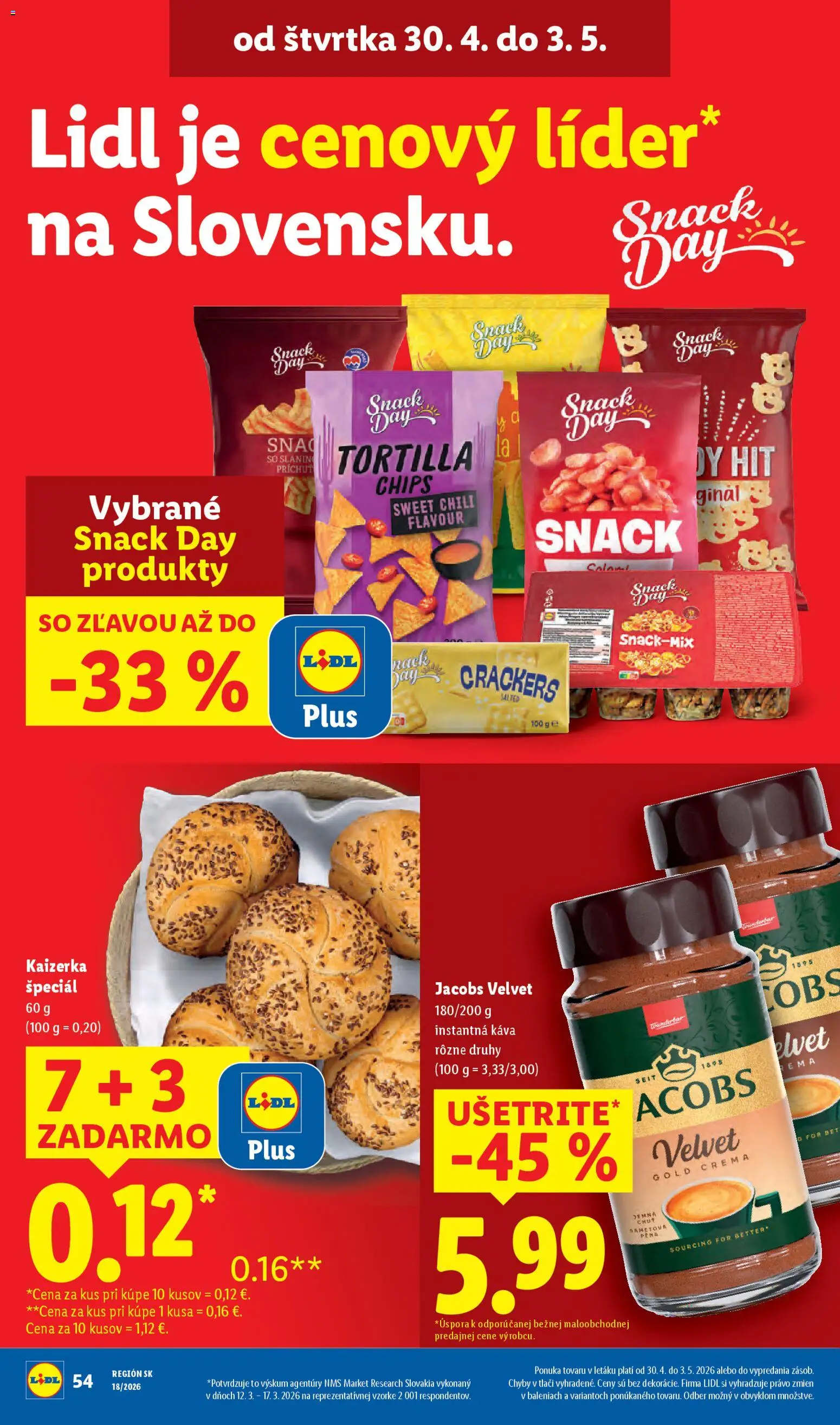 Nové Lidl akcie – leták je platný od 27.04.2026 | Strana: 51 | Produkty: Jacobs Velvet, Káva, Tortilla