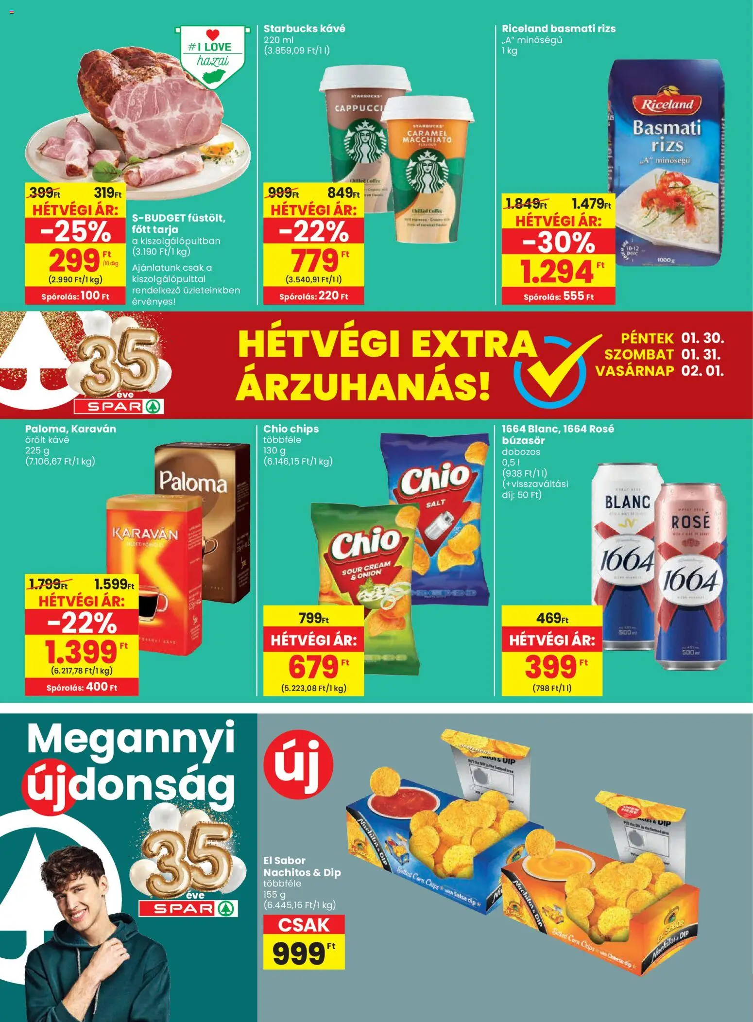 Spar akciós ujság - amely érvényes a következő dátumtól: 29.01.2026 | Oldal: 20 | Termékek: Chips, Búzasör, Tarja, Őrölt kávé