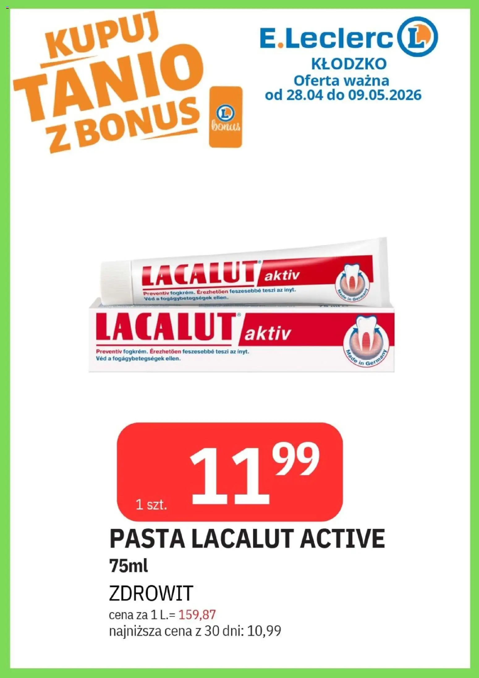 E.Leclerc gazetka - Kłodzko od 28.04.2026 | Strona: 47 | Produkty: Lacalut